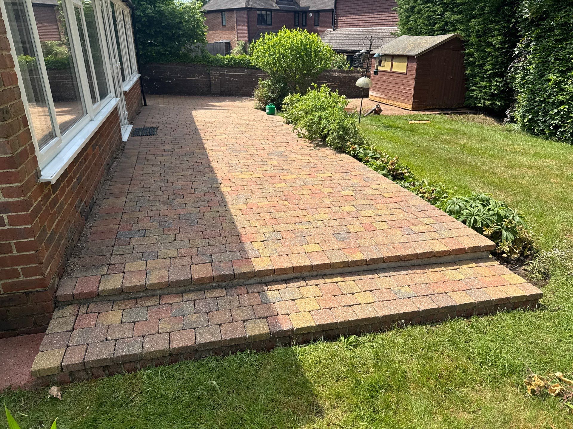 Patio Clean using Honda 21lt High Pressure Machine by Ges Exterior Cleaning ltd