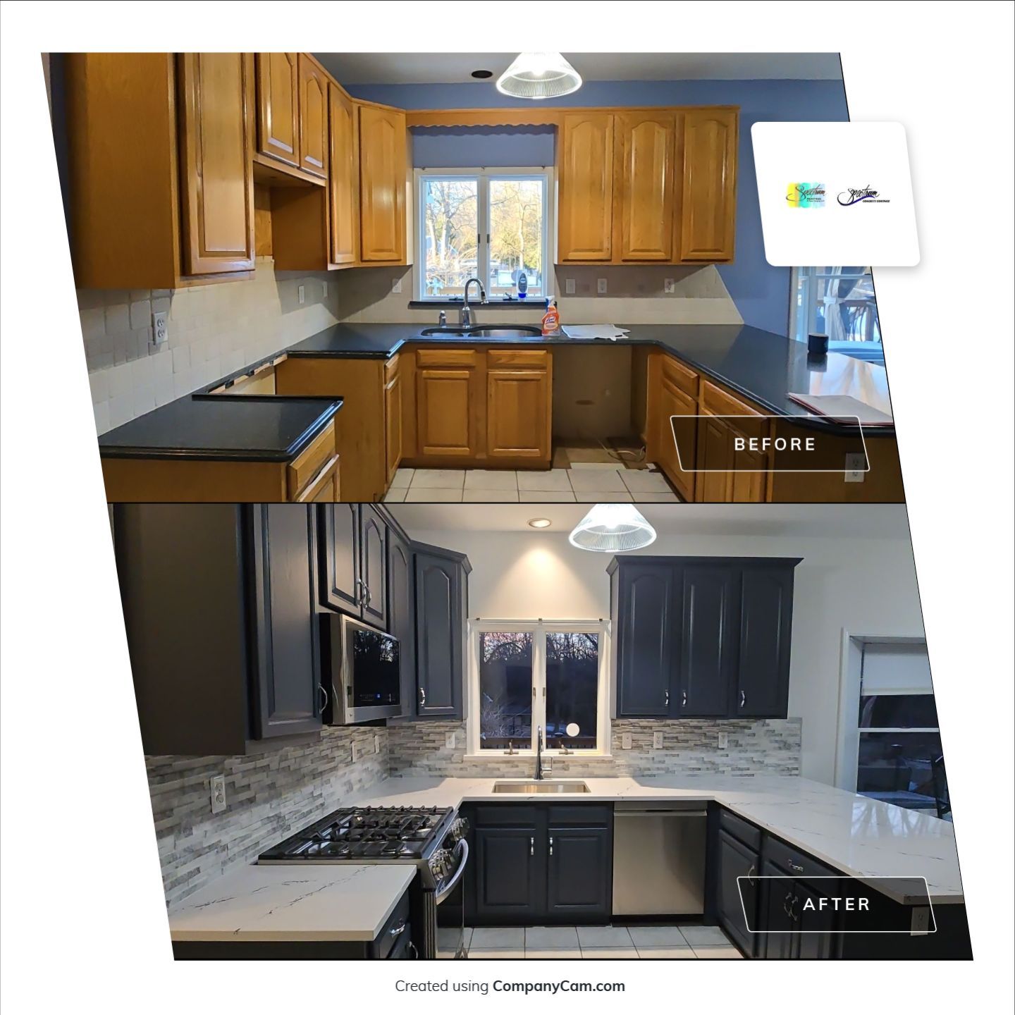 Cabinet Refinishing using Benjamin Moore Command by Spectrum Painting, LLC