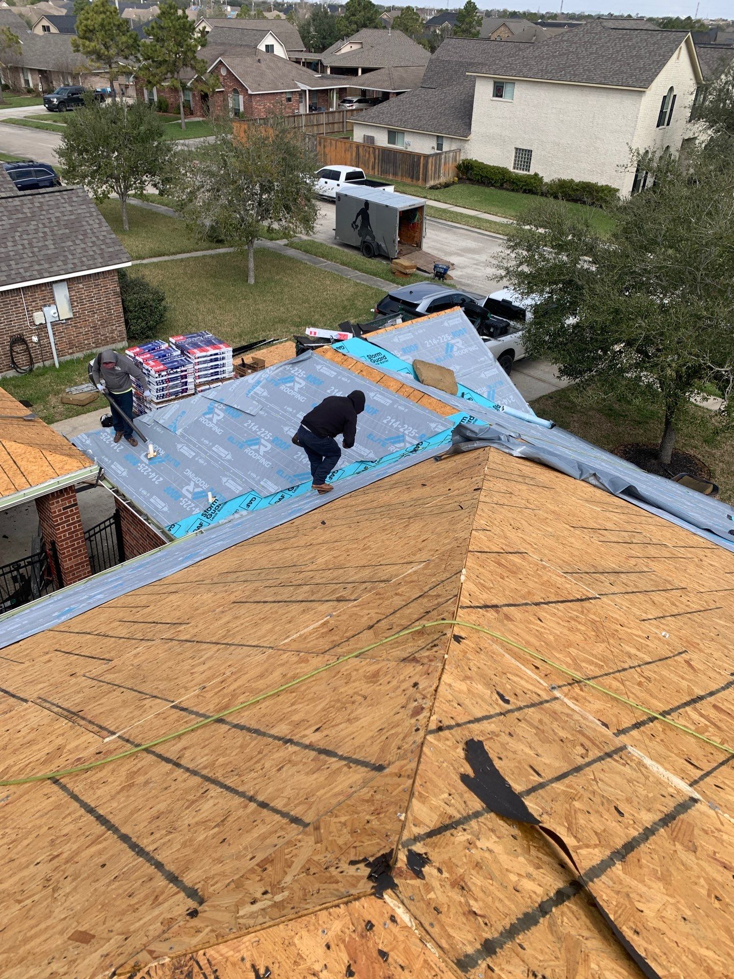 Residential Roof Replacement using GAF HDZ - Charcoal shingles by Elite Roofing LLC
