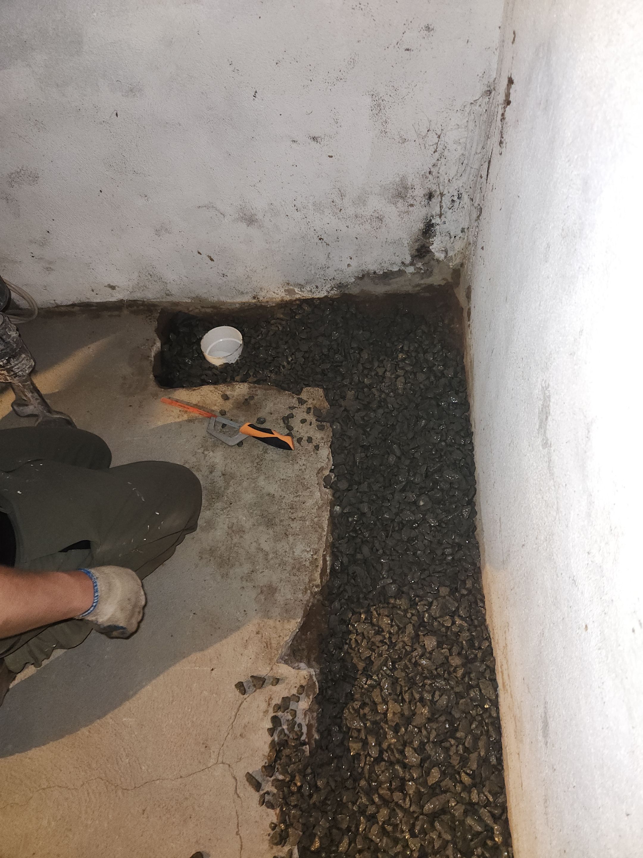 Interior French Drain & Mold Remediation in Mt Tabor NJ by Pure Service Pro, LLC 