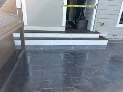 Stamped Concrete Driveway with Sealed Finish | Everett