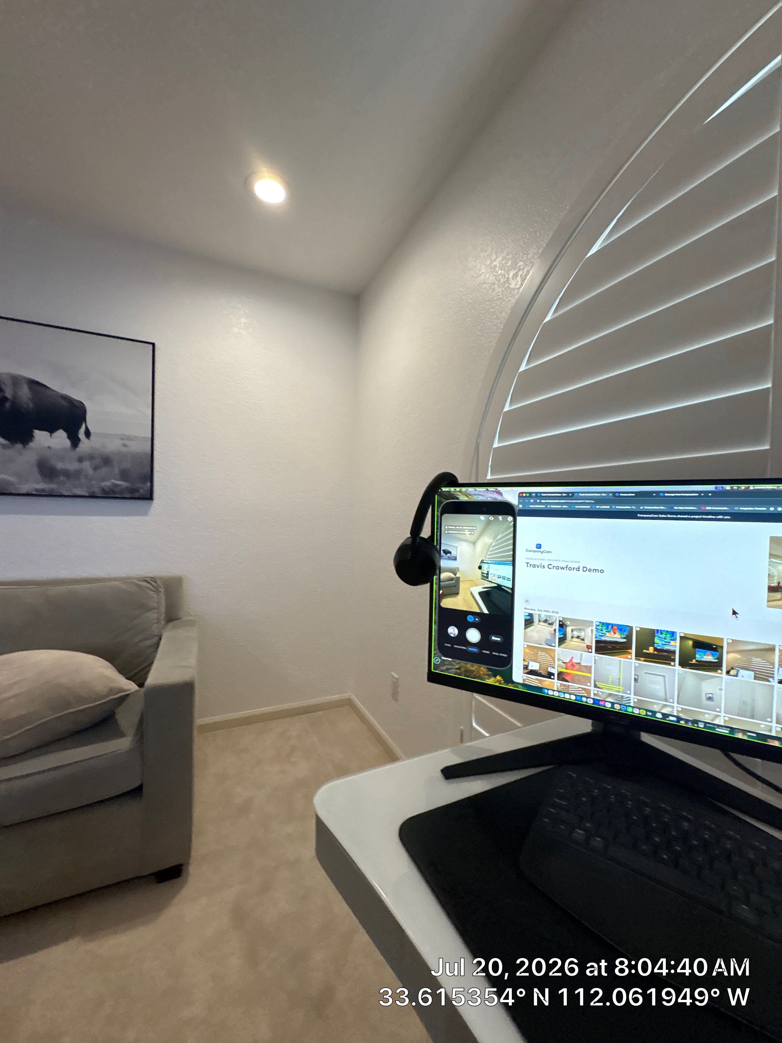 Phoenix Residential Electrical and Home Office AV Installation by CompanyCam Sales Demo