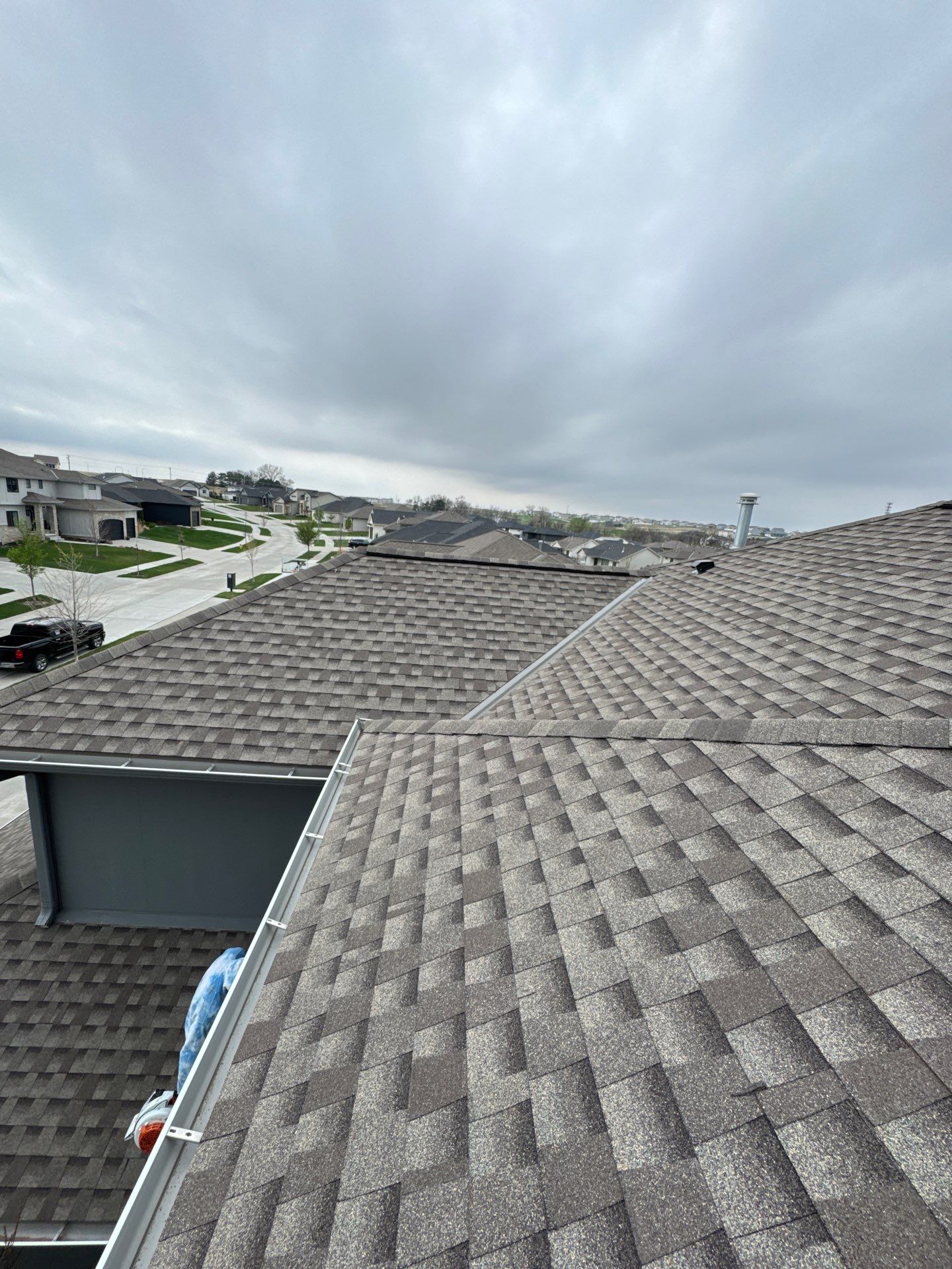 Residential Roof Restoration and Interior Ceiling Leak Repair in Omaha by Crows Roofing LLC