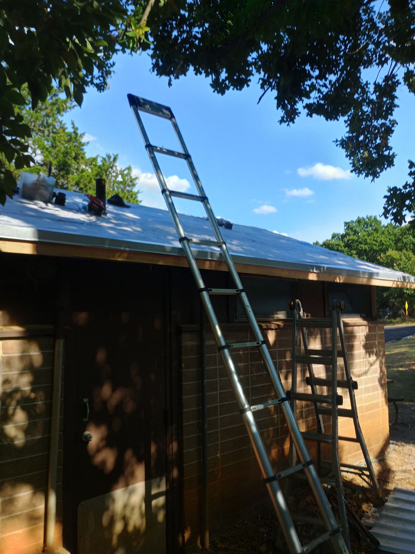 Metal Roof Replacement for Public Park Facility in Sulphur by BANA Roofing and Solar Supply
