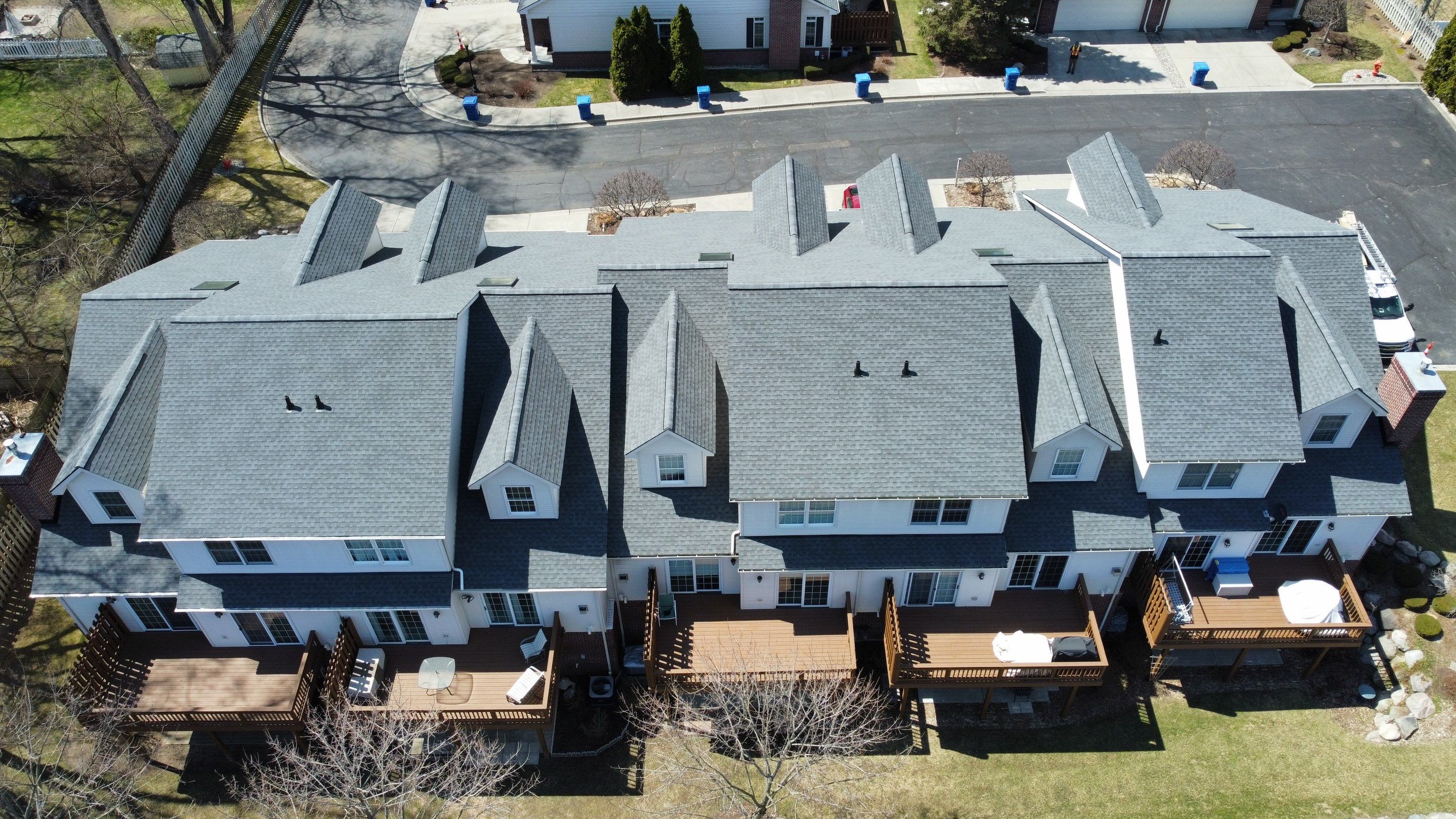 Condo Association Roof Replacement using GAF Shingles by Bloomfield Construction & Restoration