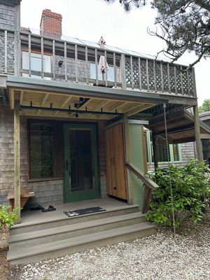 Gutter Installation using Custom Gutter with Rain chain