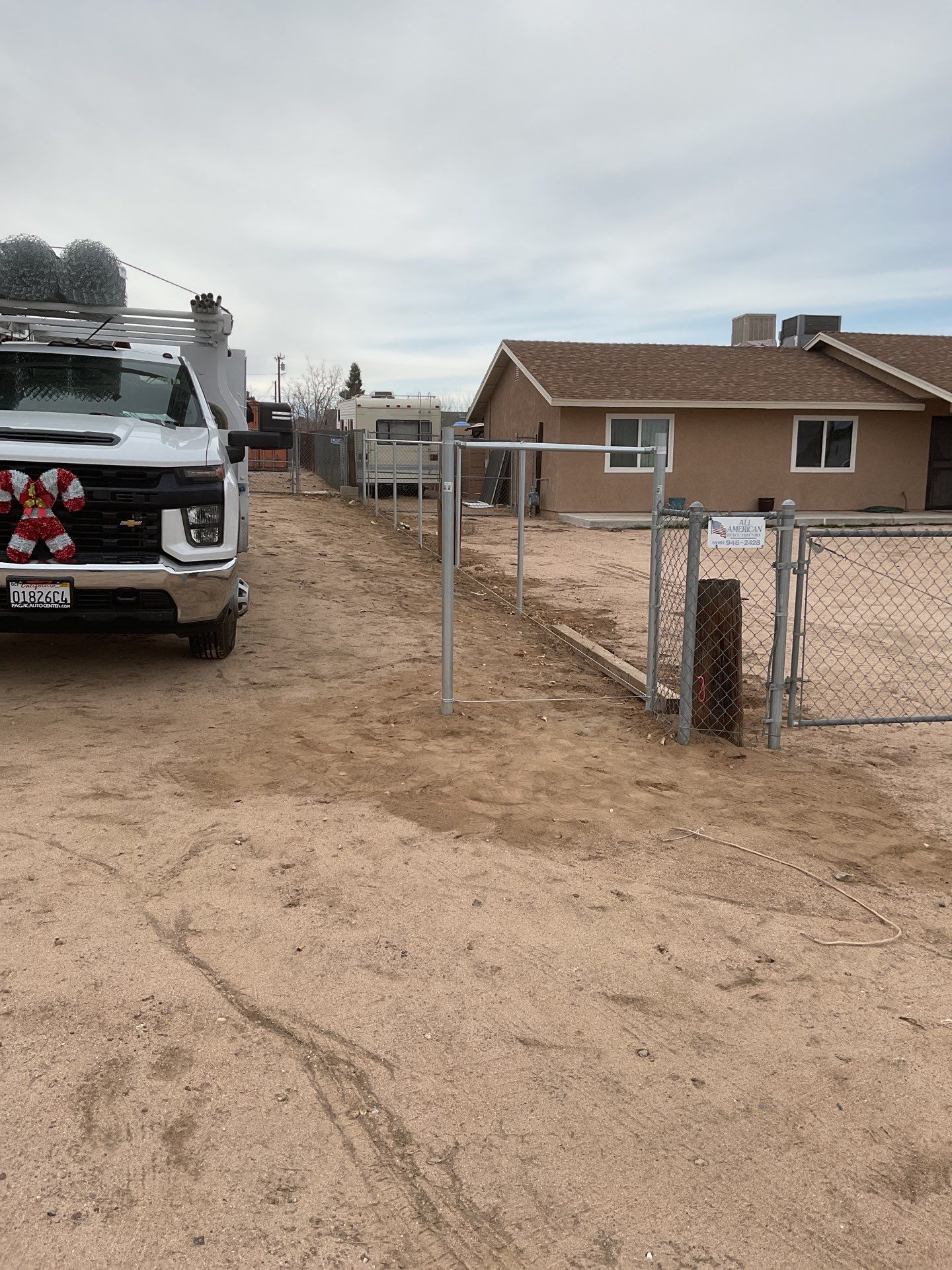 Fence Installation using chain -link by Fence Guys Inc. 