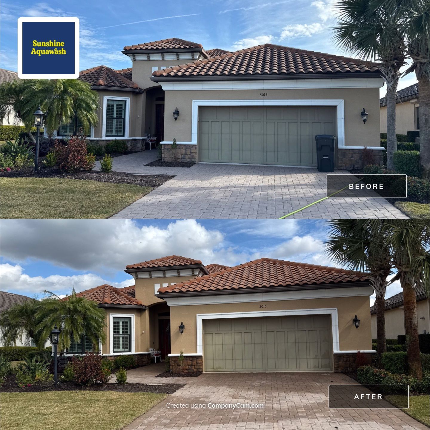Barrel Tile Roof Cleaning in Esplanade Golf & Country Club – Lakewood Ranch, FL by Sunshine AquaWash