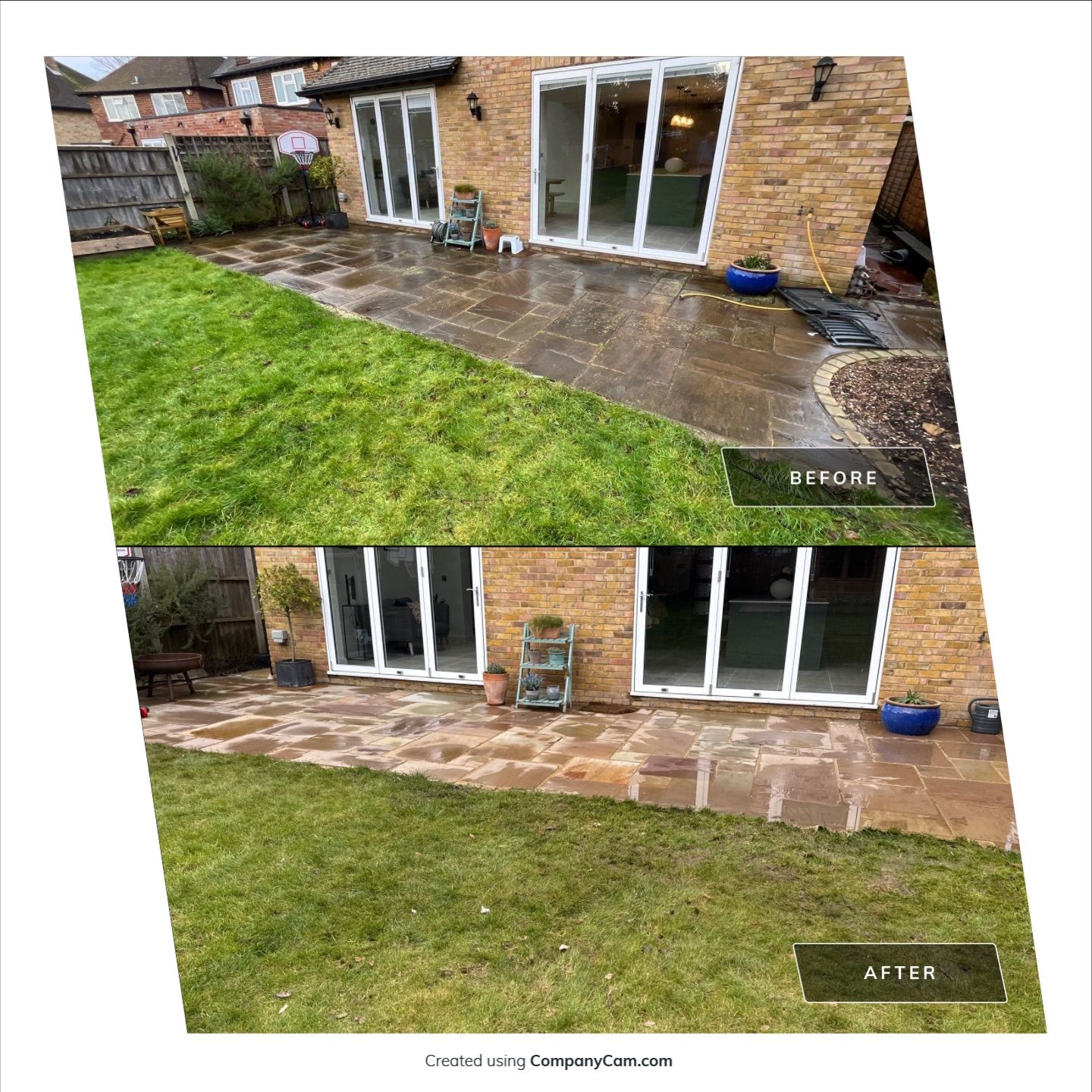 Exterior Clean - Roof - Patio - Driveway using Honda 15lpm Low Pressure Washing Machine by Ges Exterior Cleaning ltd