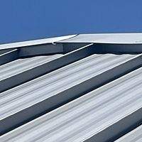 .032 Aluminum 1.5" Mechanical Seam Silver Metallic by Total Roofing System The Metal Roof Experts