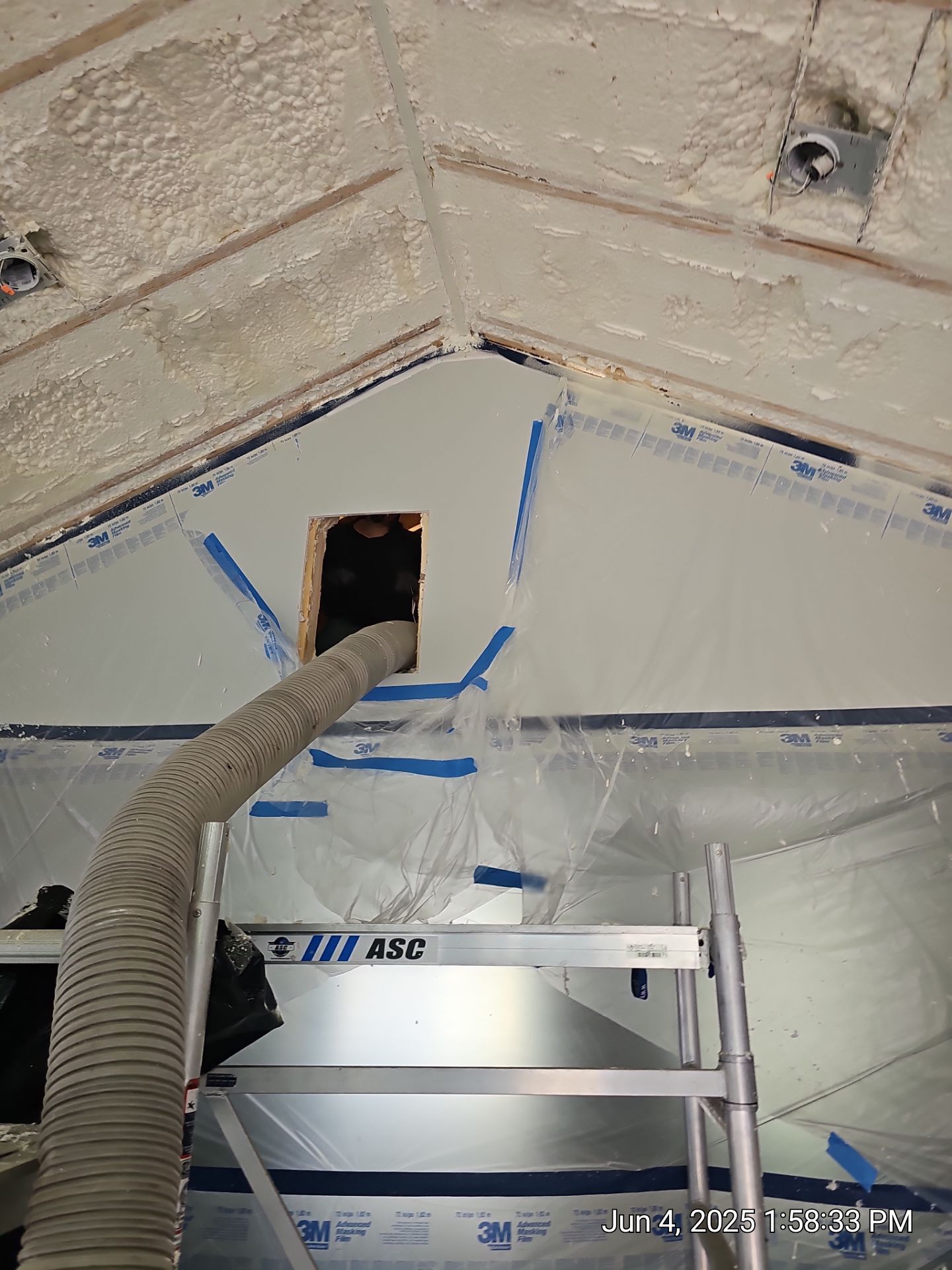 Removing a bad foam install by a national company by M.Y INSULATION LLC