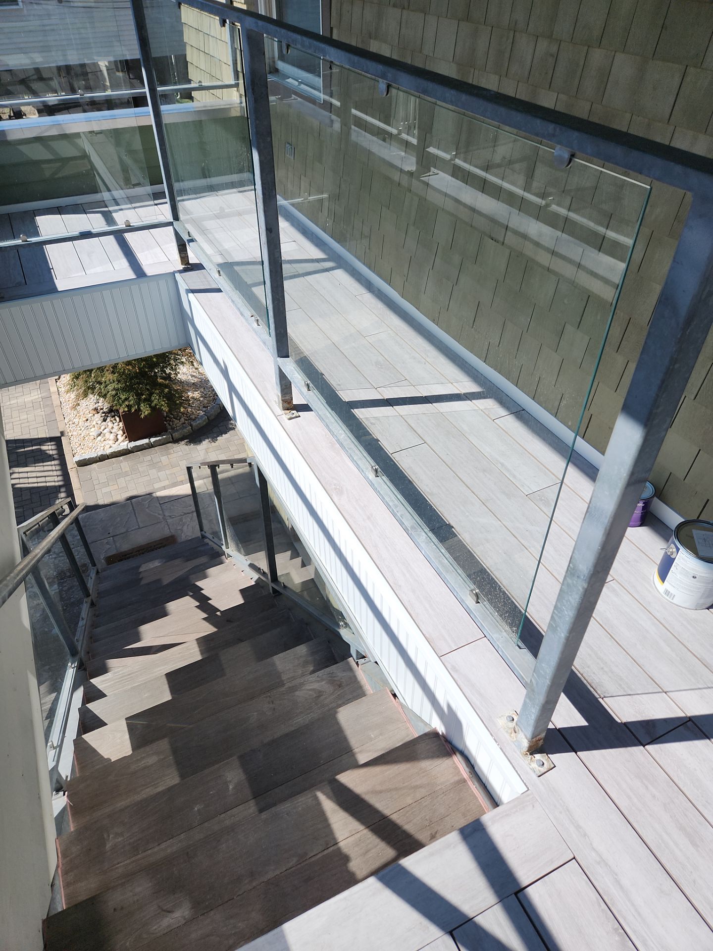 Deck Installation using Tanzite Stone Decking by A Plus Exterior