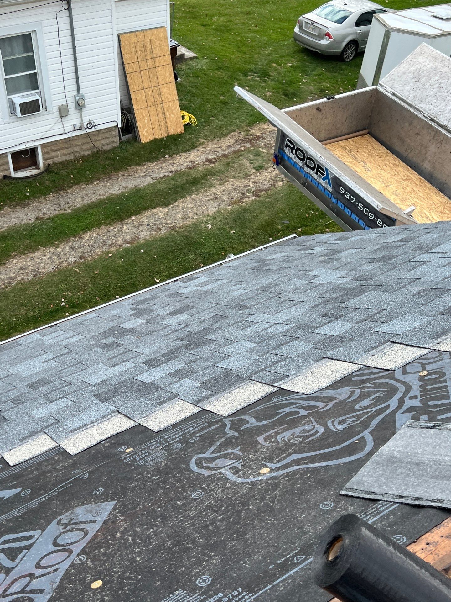 Residential Roofing Installation using Duration Series Shingles - Slatestone Gray by RoofX 