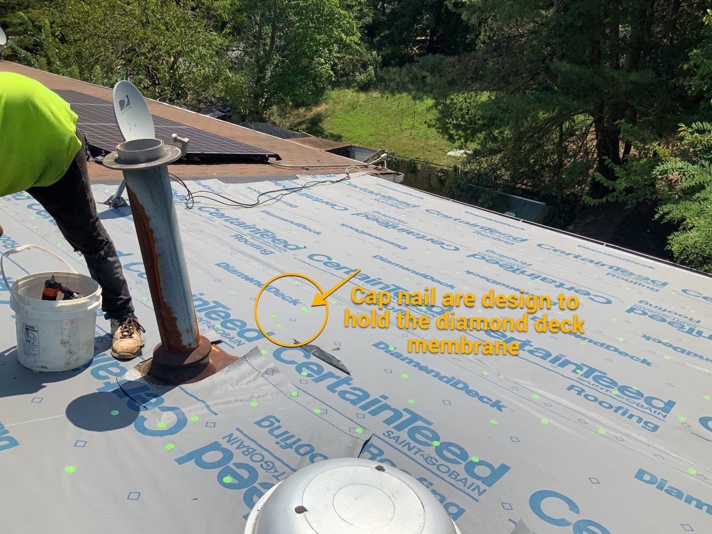 Residential Roofing Installation using Landmark Shingles Color Weatherwood by Alpha Design Services