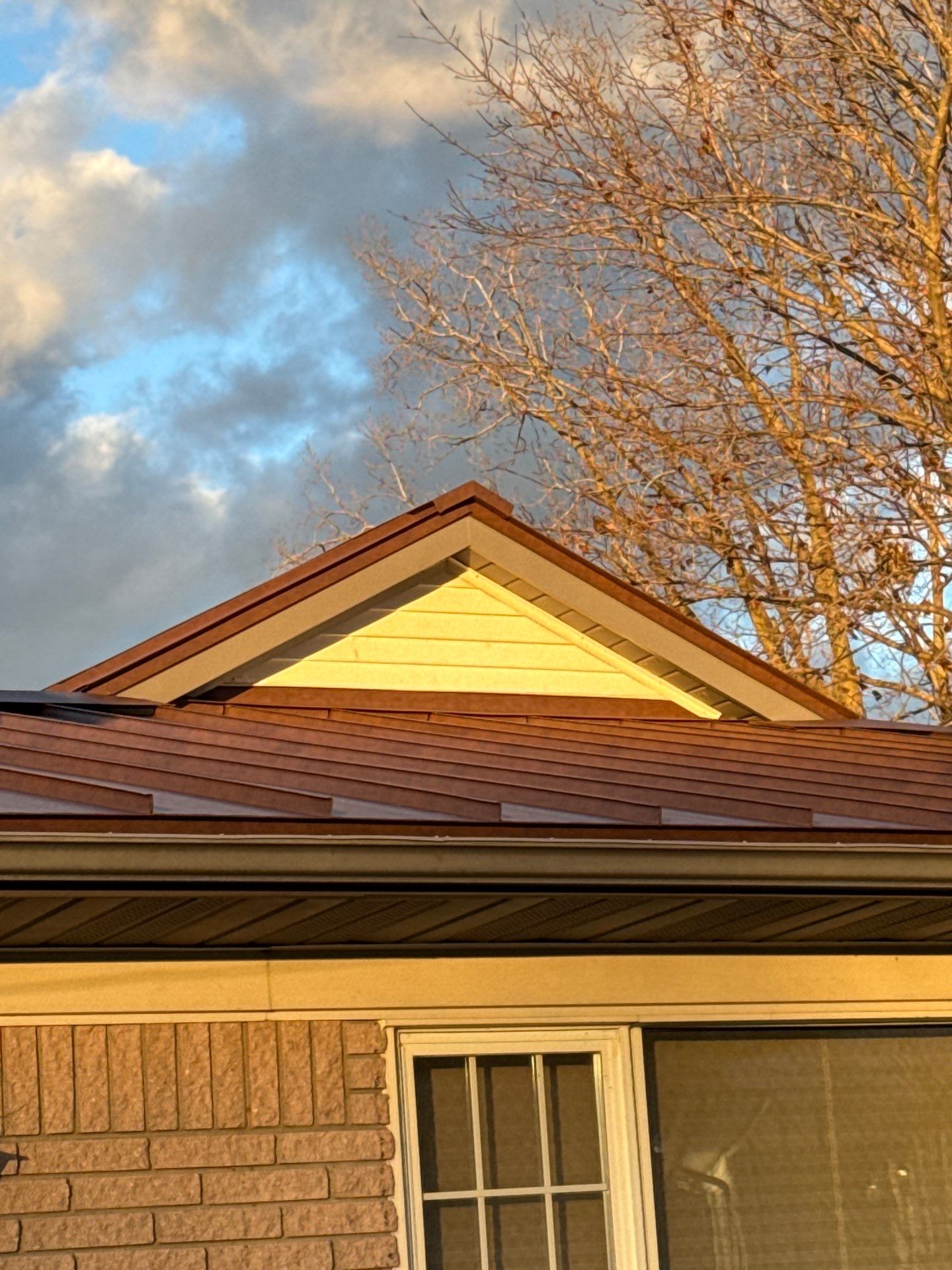 Roof Replacement using MS Standing Seam Roof Western Rust by 180 Contractors