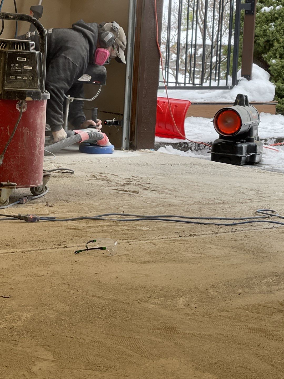 Garage Transformation using Sandstone by Croc Coatings, LLC