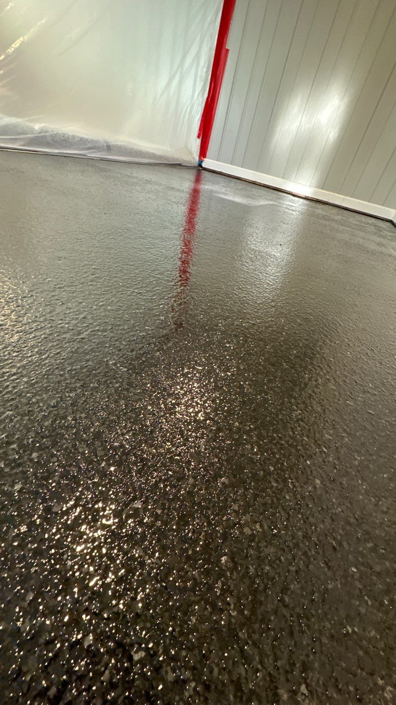 Twilight Garage, Walkway and Porch Project in Pittsburgh by Floors in a Day, Inc