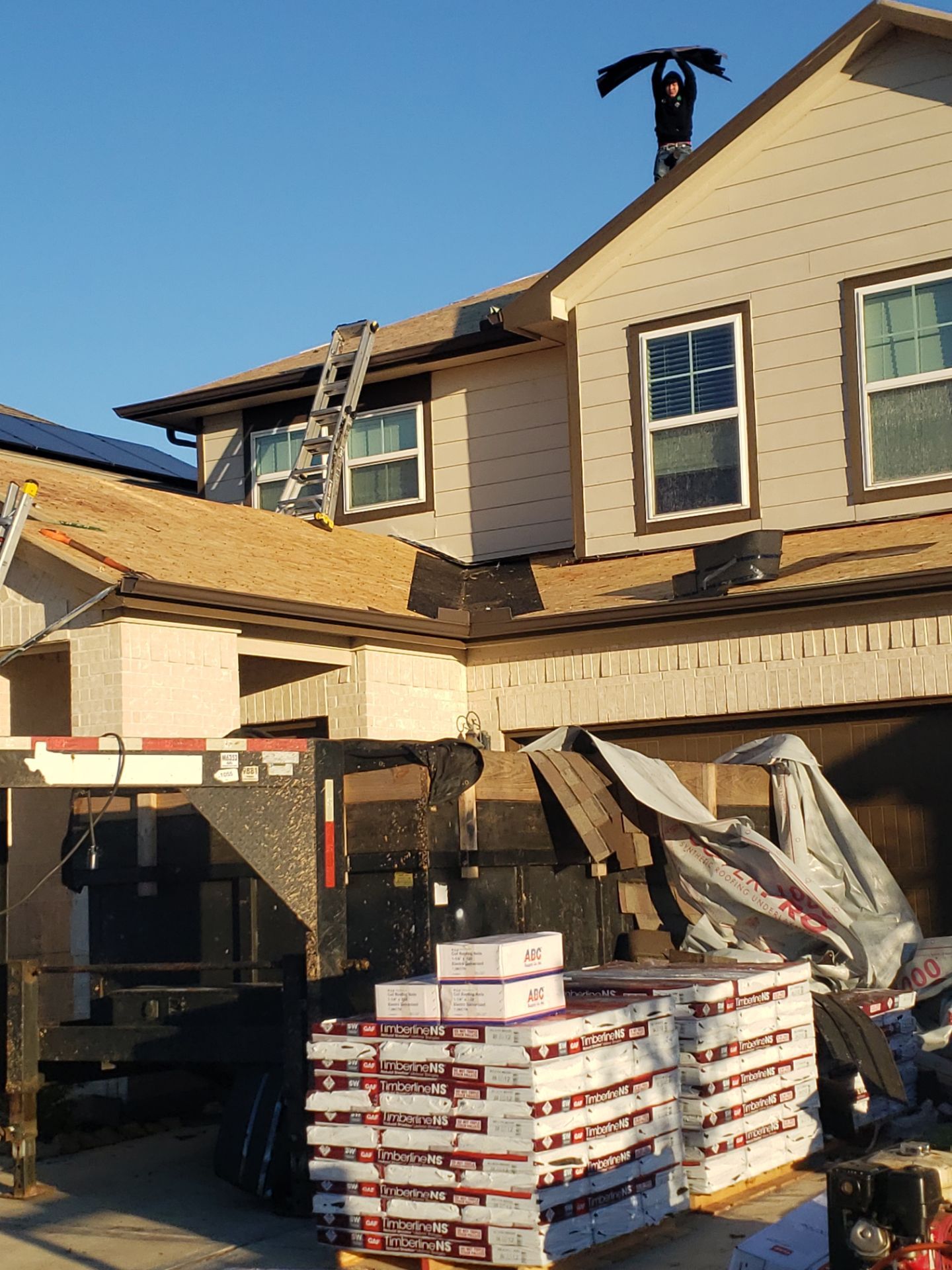 Residential Roof Replacement using GAF - NATURAL SHADOW - WEATHERED WOOD by Elite Roofing LLC