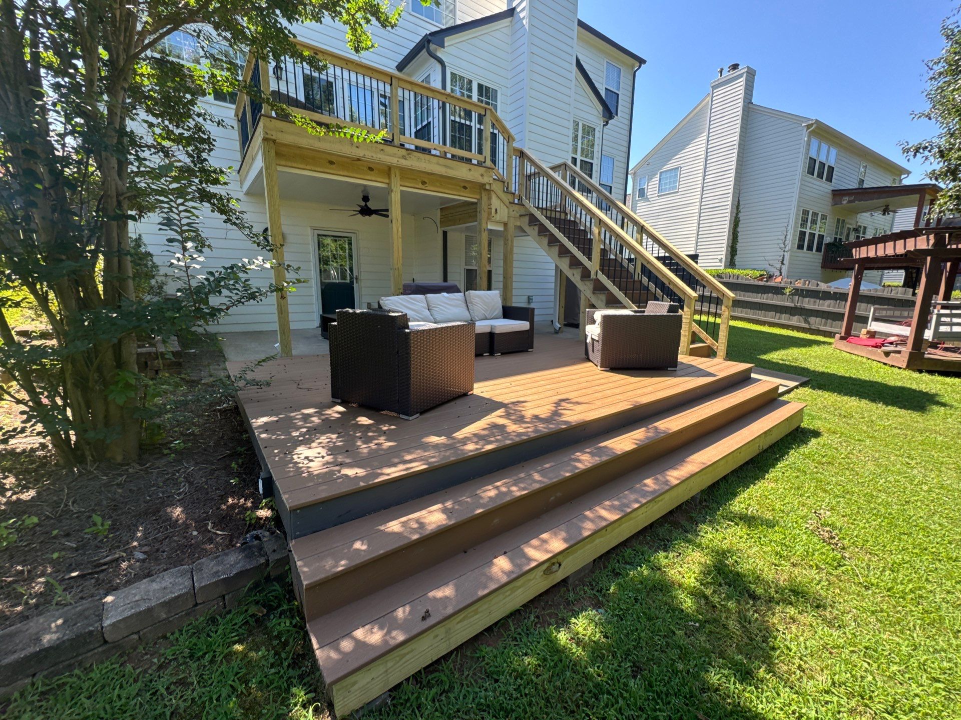 Multi-Level Composite Deck and Porch Renovation in Kennesaw by Swift Home Renovations