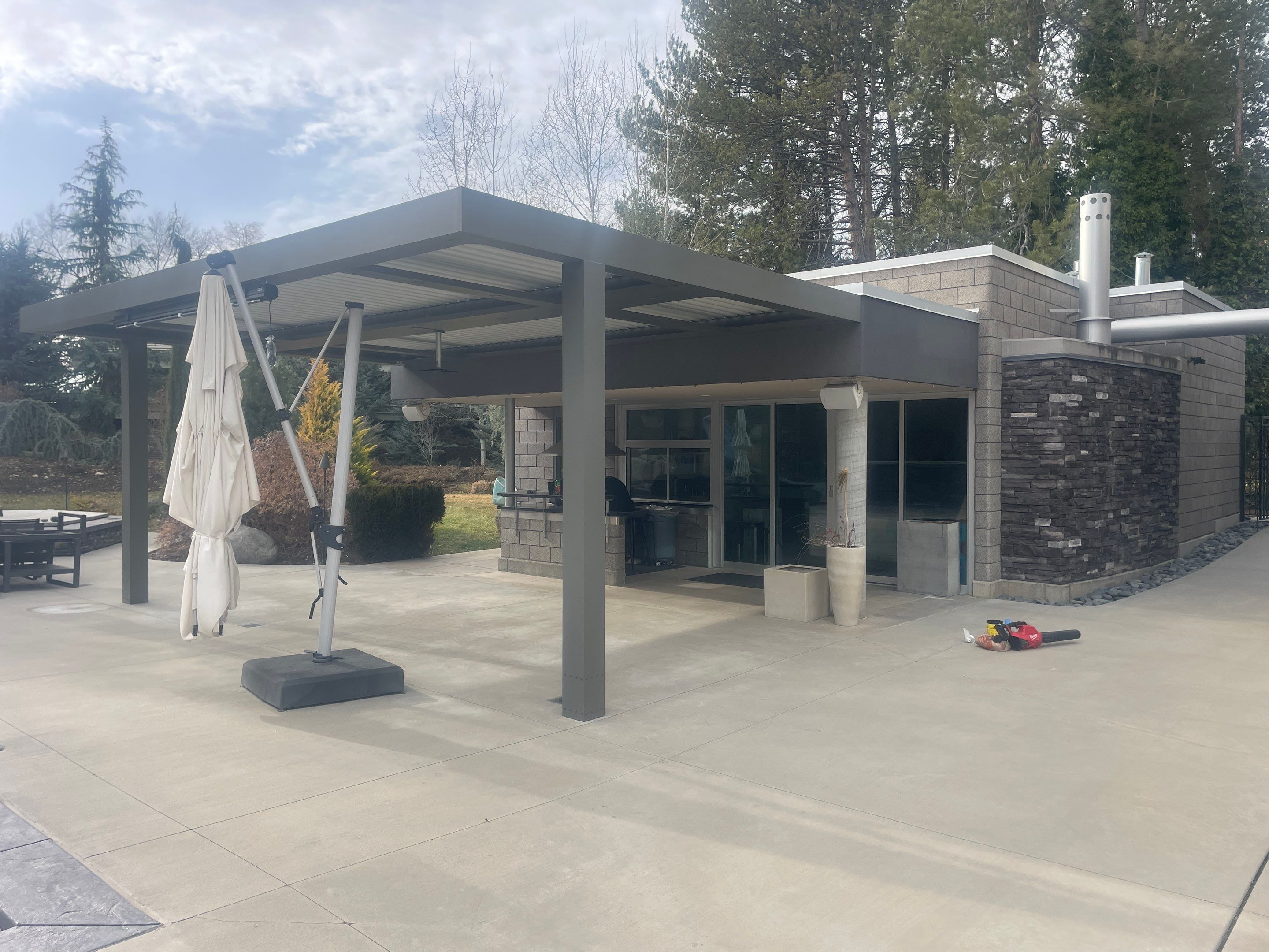 Pool House Party Patio Cover by ModernShade