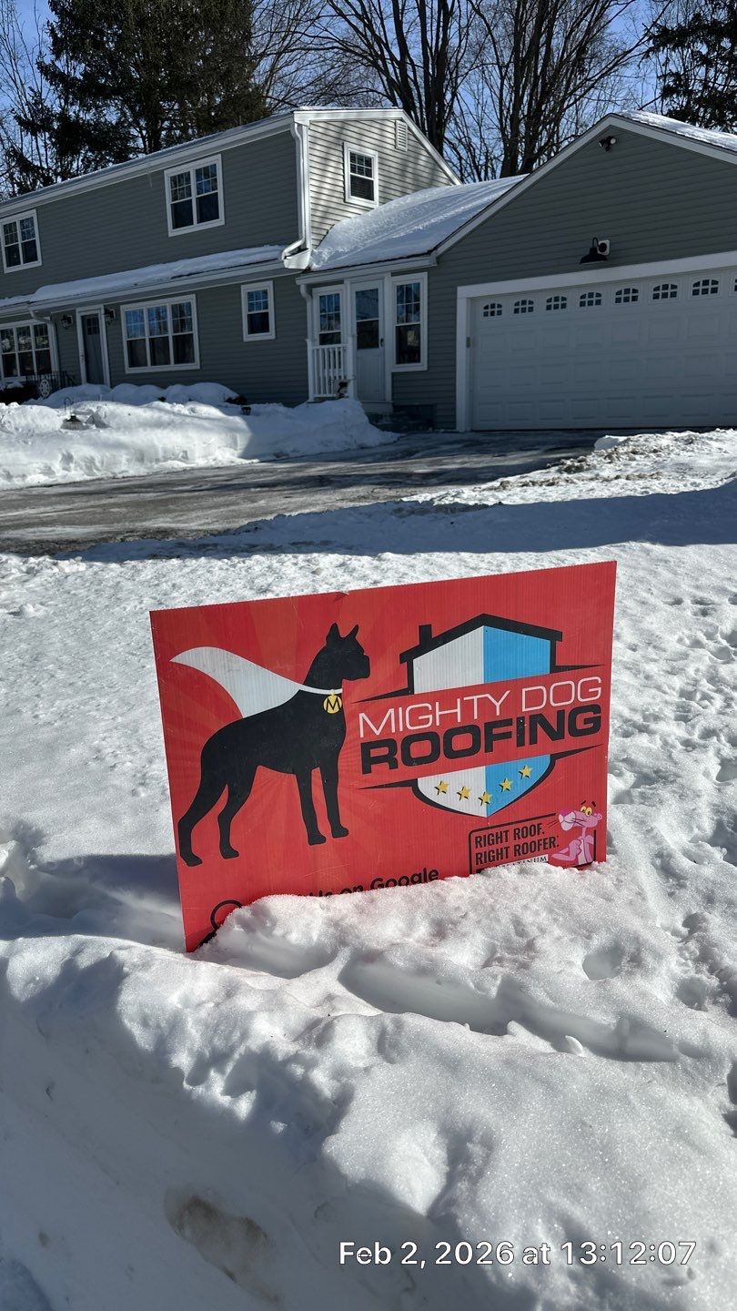 Snow/Ice Belt & Ice Dam Removal Project in Woburn by Mighty Dog Roofing of Greater Middlesex County