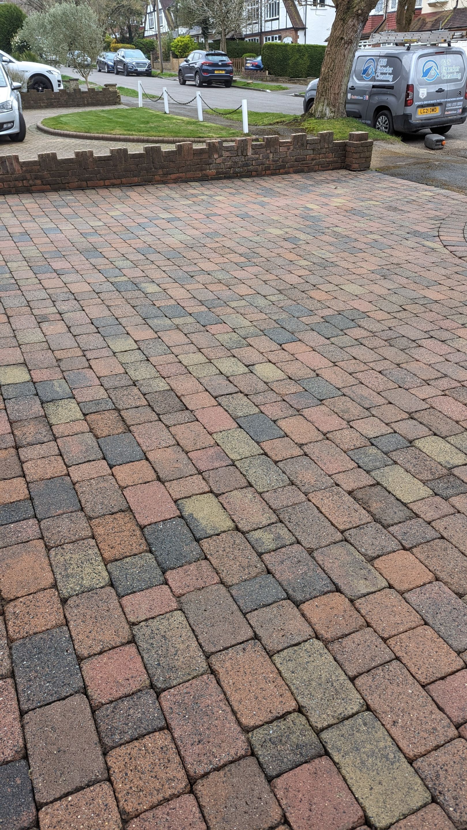 Driveway And Patio Clean using honda 21 ltr/min by Ges Exterior Cleaning ltd