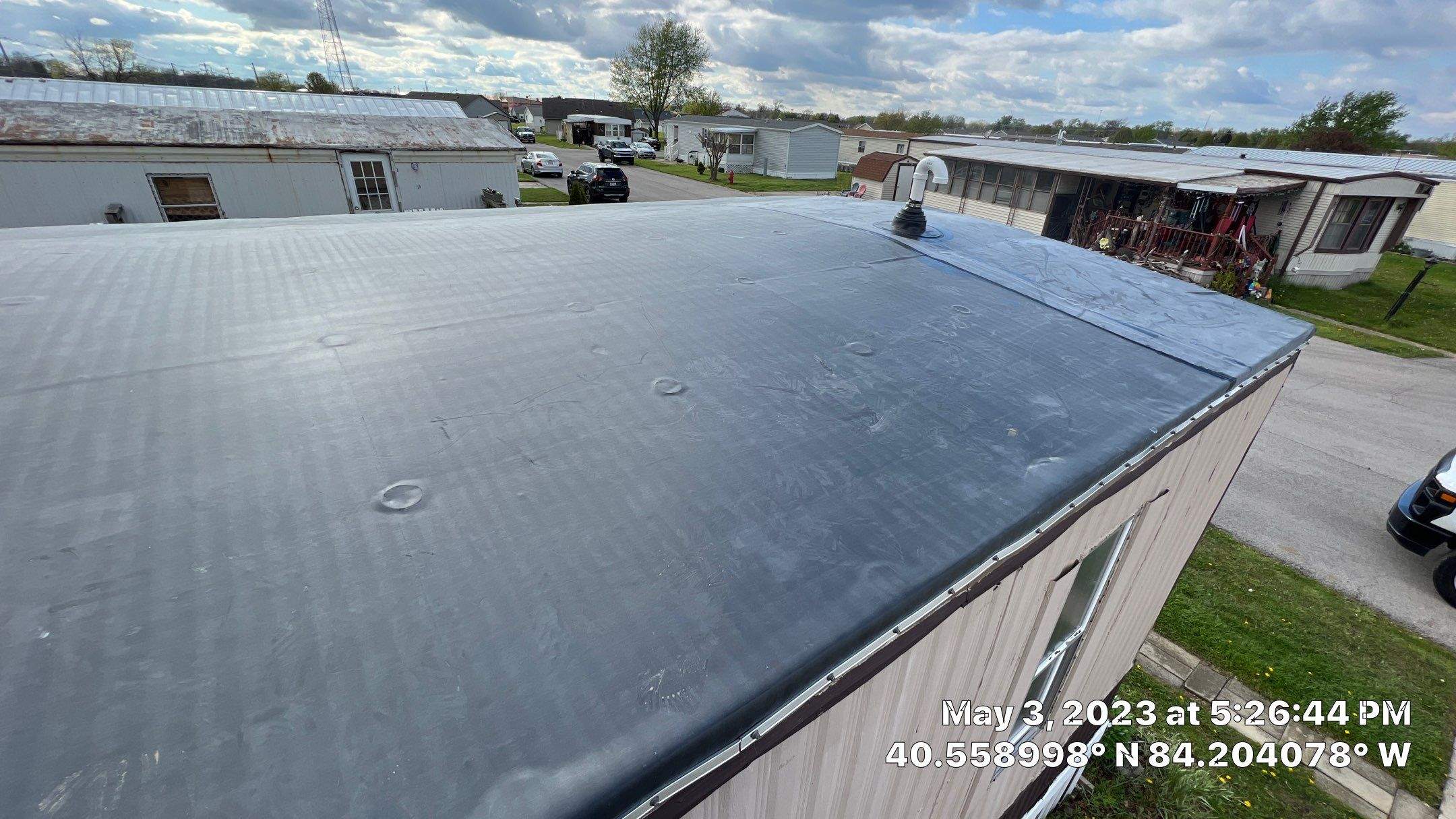 Residential Roofing Installation using 60 mil rubber roof  by Nitro Roofing and Construction
