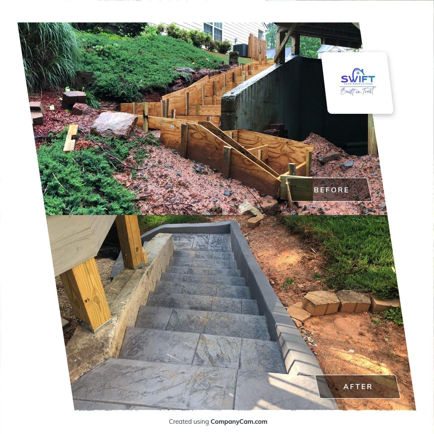 Composite Deck Replacement and Stamped Concrete Patio in Kennesaw by Swift Home Renovations