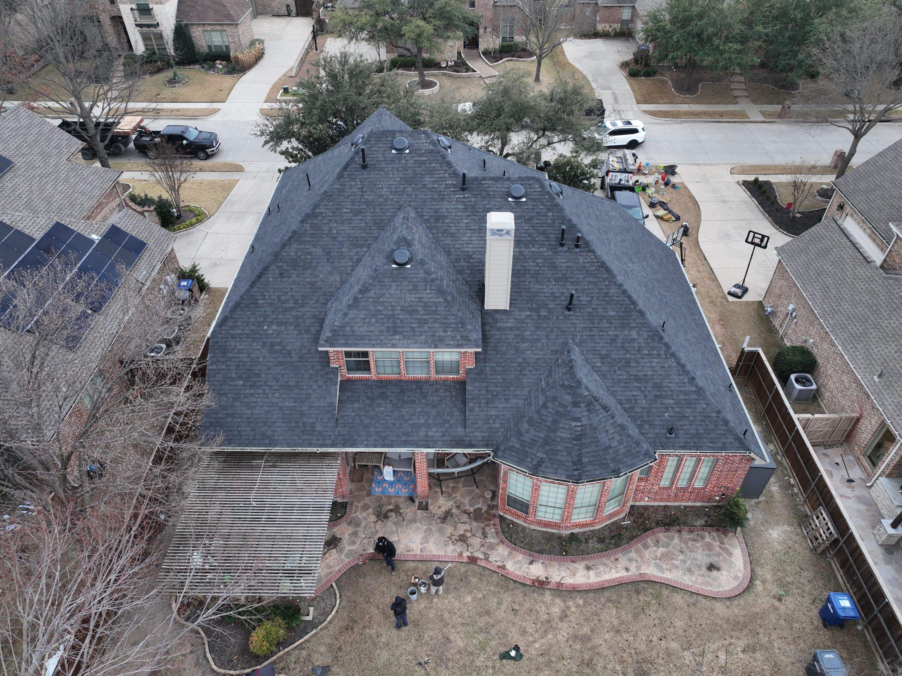 Residential Roofing Installation using Malarkey Vista Brilliant Black by OneSource Roofing and Restoration