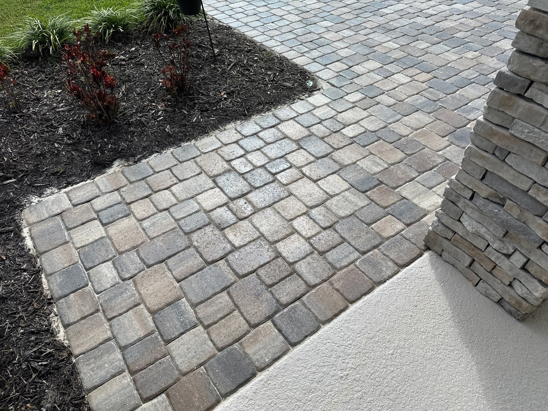 House Wash, Paver Driveway & Sidewalk Cleaning + Sanding & Sealing in Trevesta Community, Palmetto, FL by Sunshine AquaWash
