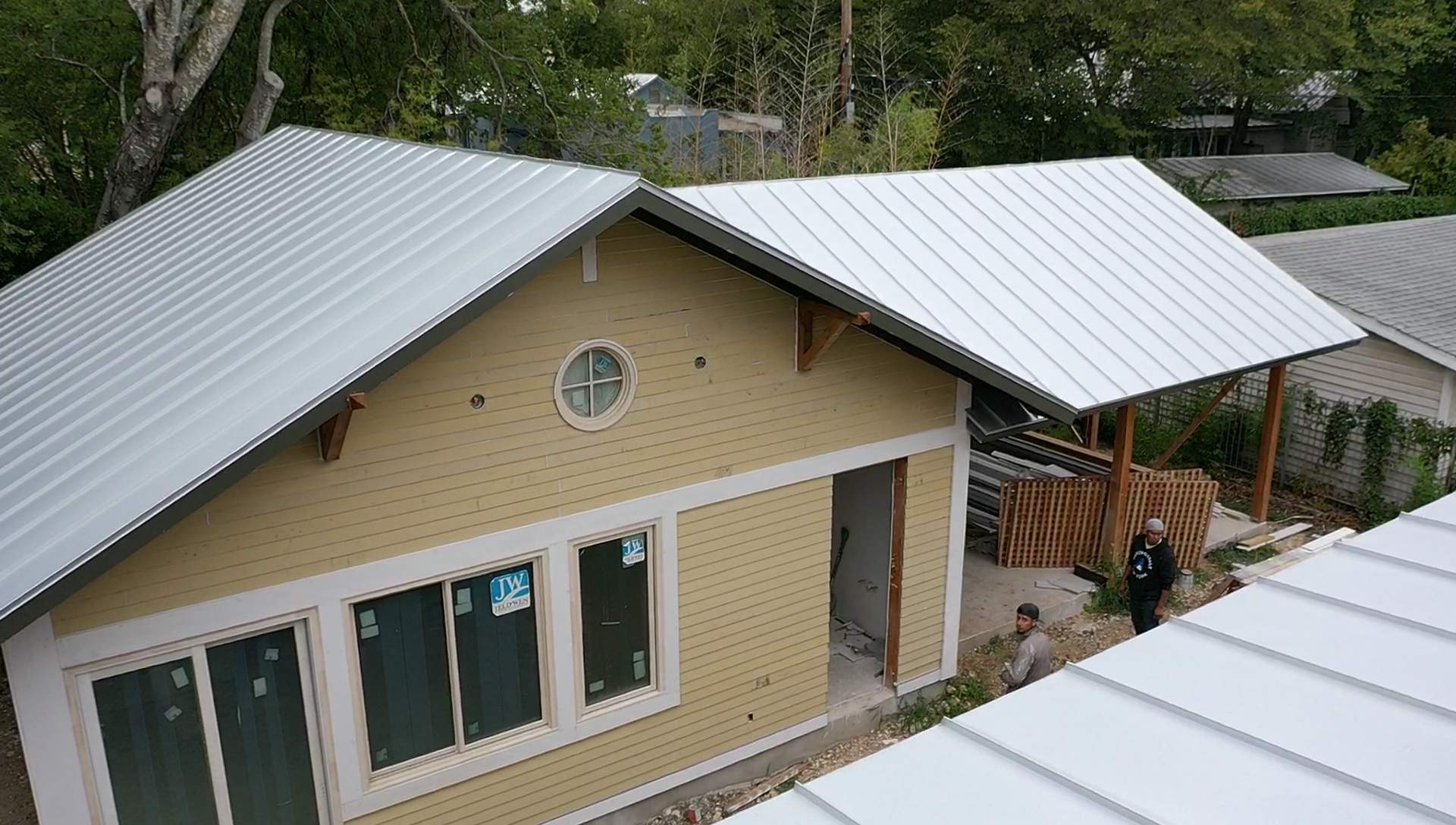 Residential Metal Roof Installation using McElroy Metal by Premier Roofing and Contracting