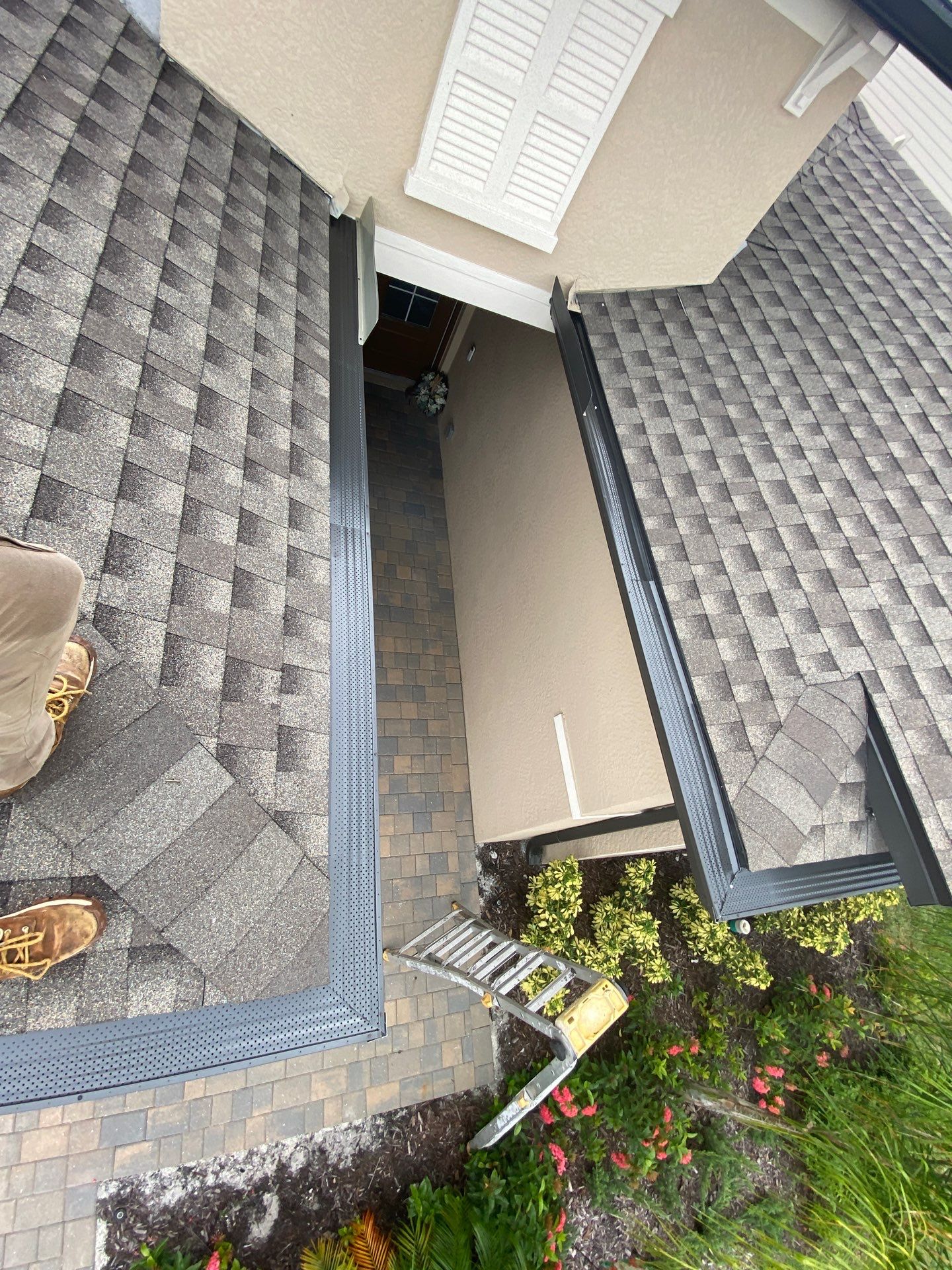 Brown Seamless Gutters for Homes in Fort Myers by Gutter Professors