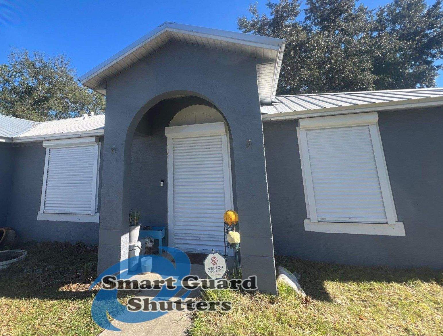 Hurricane Protection in White by Smart Guard Shutters