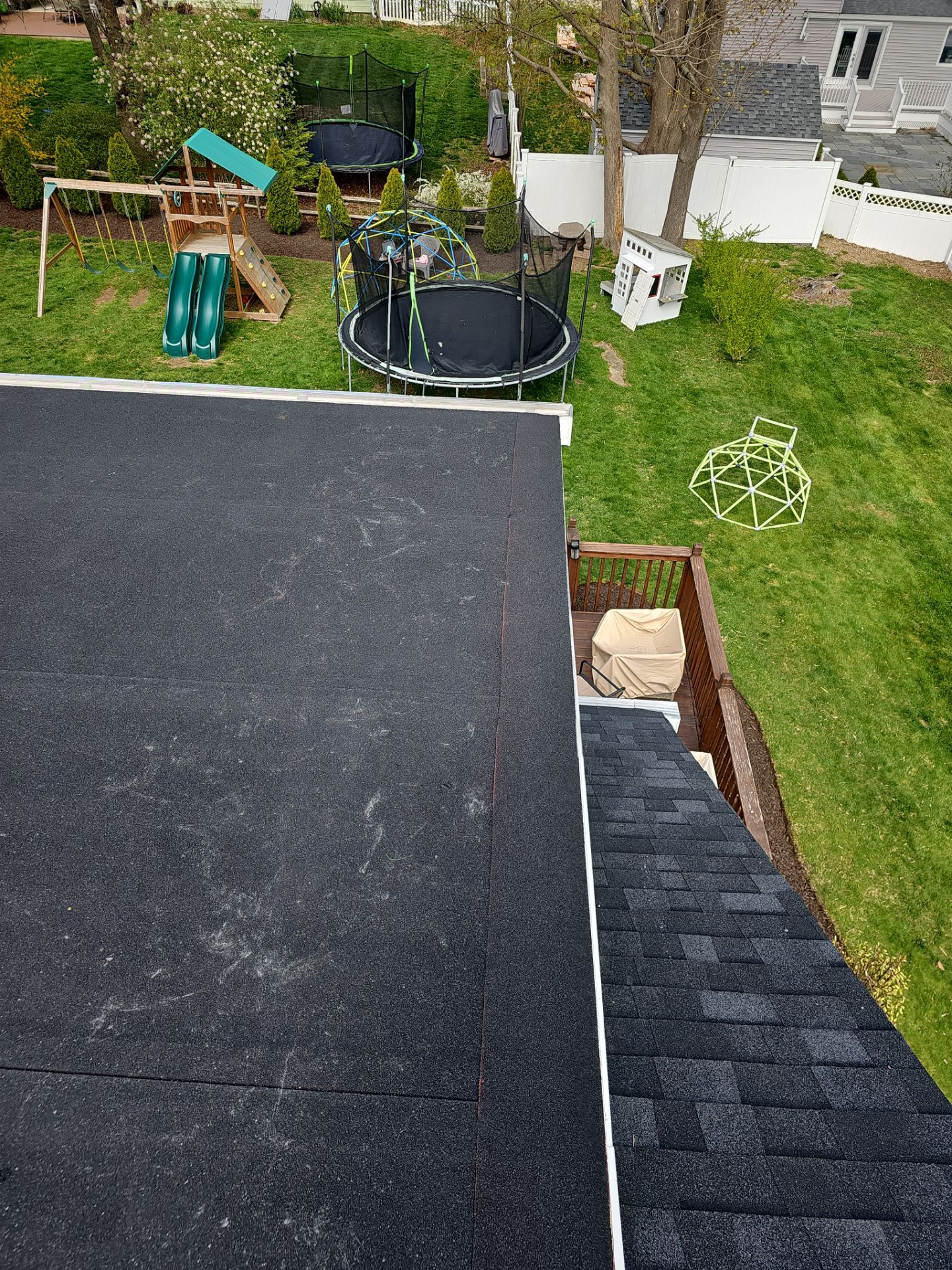 Residential Roofing Installation using Owens Corning TruDefinition Duration AR - Onyx Black & New Siding Install using Certainteed Sterling gray by A Plus Exterior