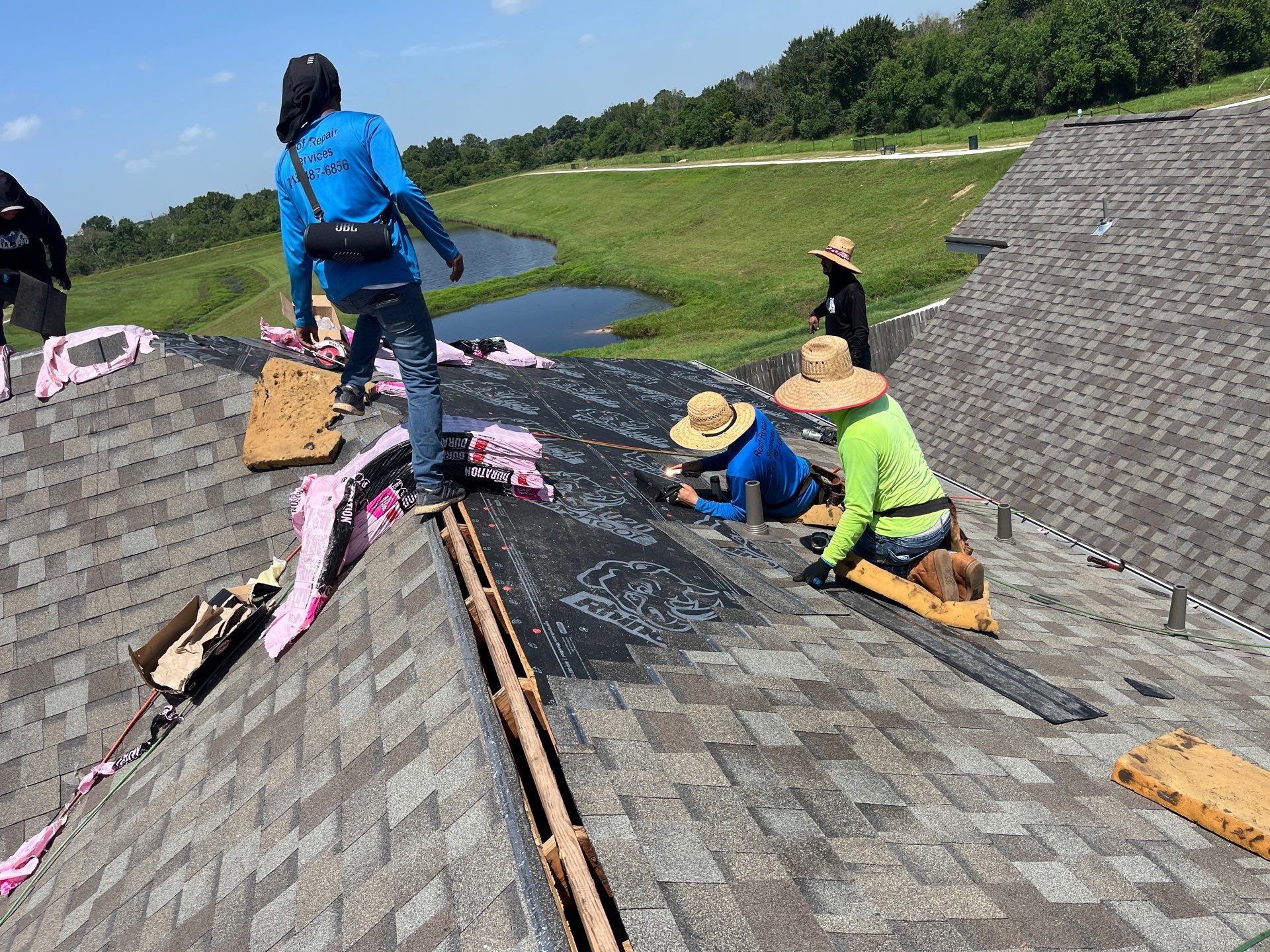 Residential Roofing Installation using Owen's Corning Duration (Lifetime) Shingles by Roof Repair Company