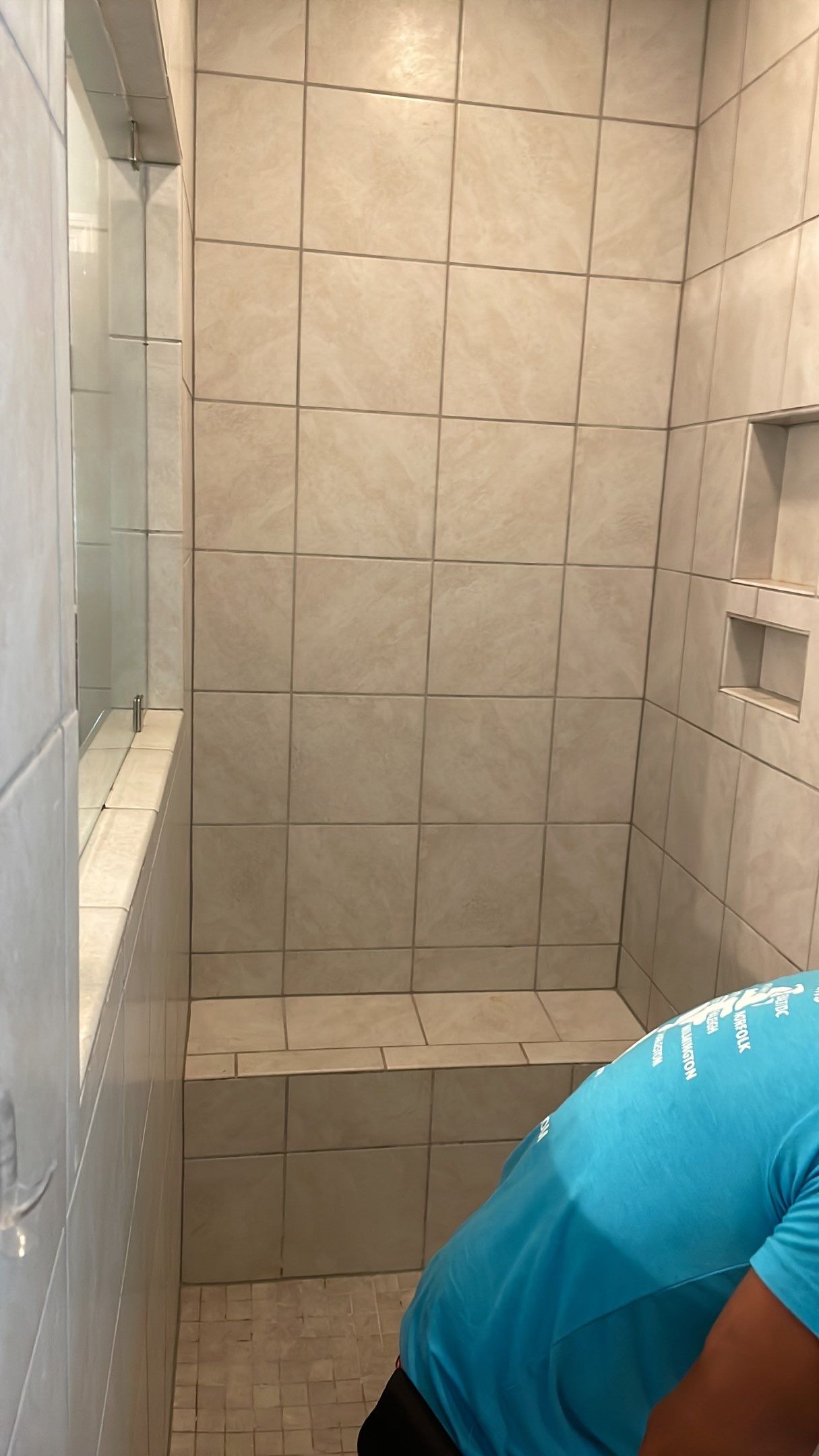 Bathroom Remodel using Decorative Tile by Footprints Floors of Coastal Carolina