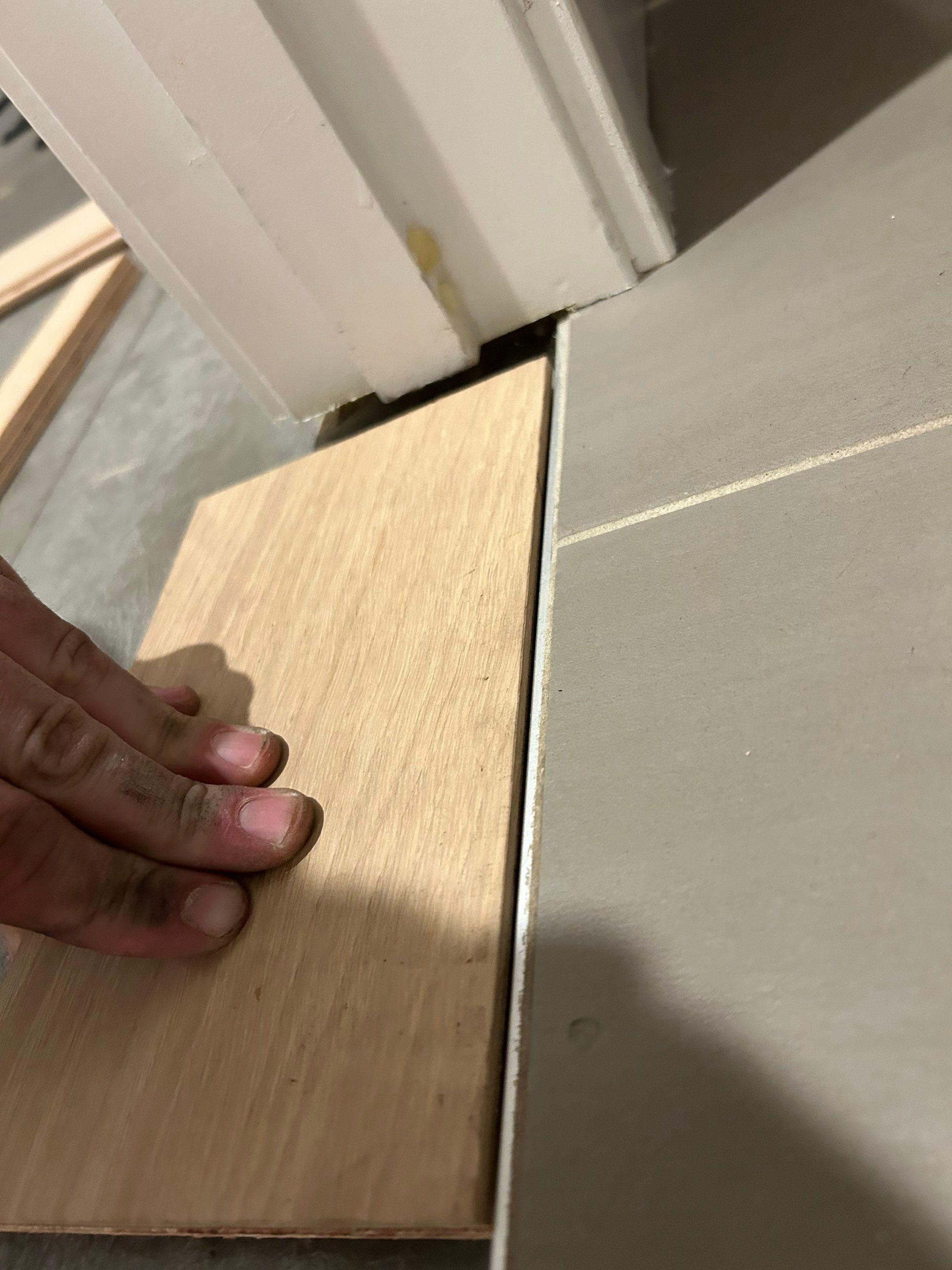 Basement Remodel using Engineered White Oak by RTBaldwin Hardwood Floors
