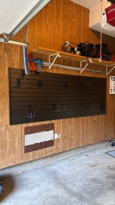 Custom Slatwall Storage System Installation in Overland Park Garage