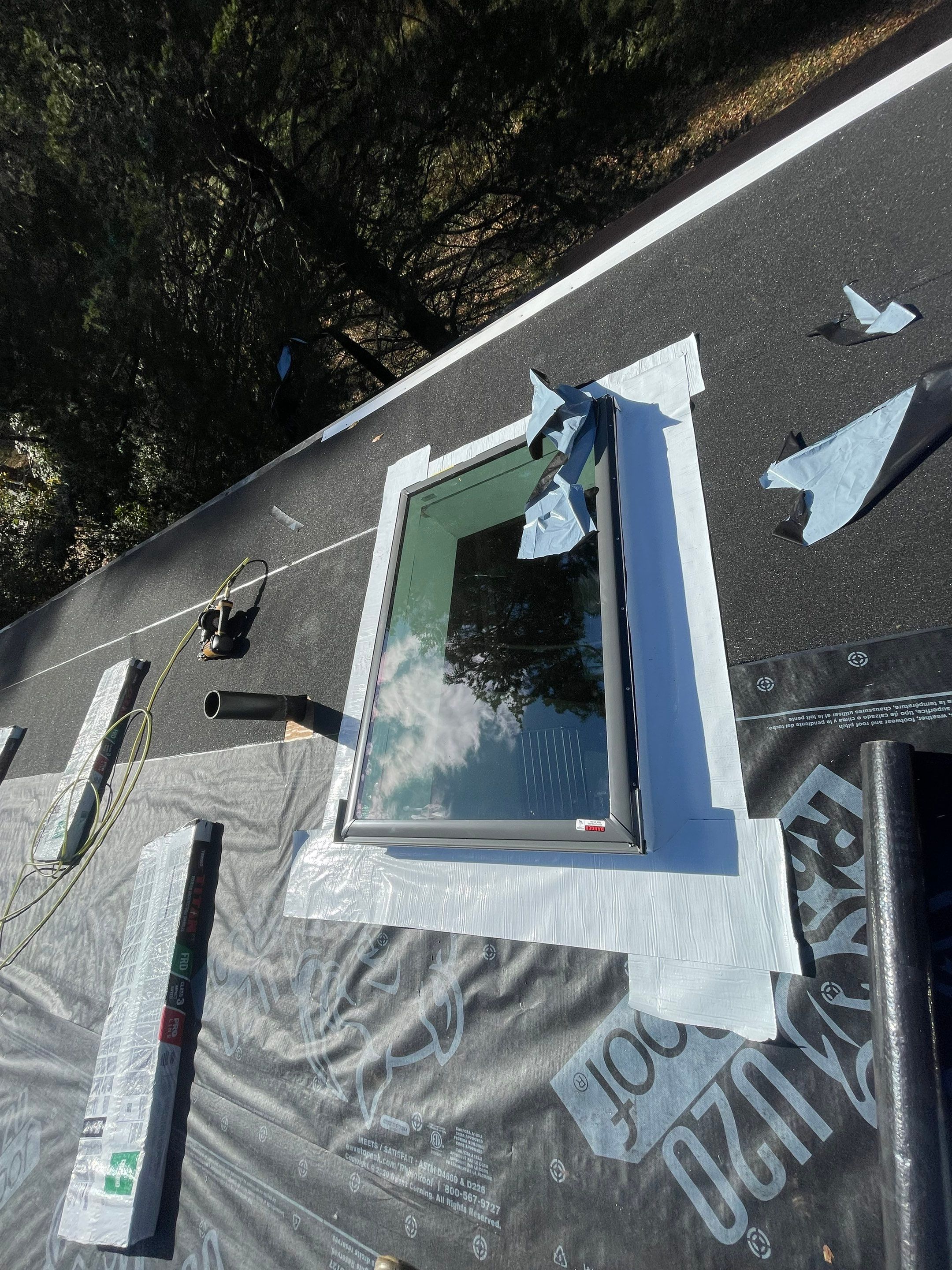 Residential Roofing Installation using Owens Corning TruDefinition Duration AR - Estate Gray & White Double 4 Siding by A Plus Exterior
