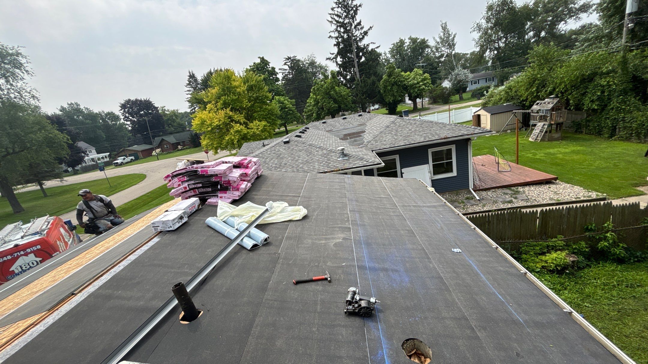 Roof Replacement using Owens Corning Slatestone Gray by 180 Contractors