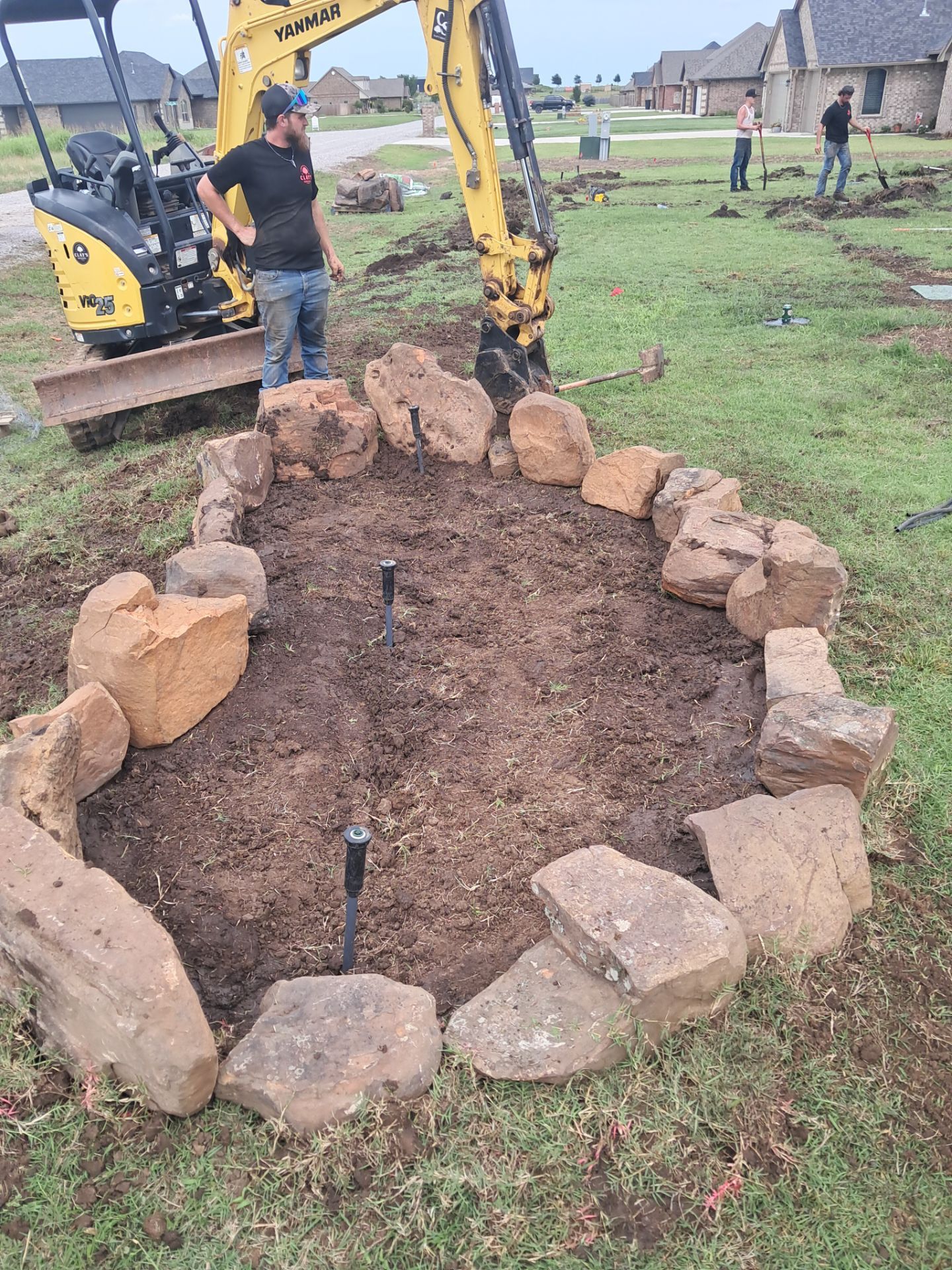 Custom Metal Pergola , Live Fence , Irrigation, Concrete, And Landscape by Clays Services Inc