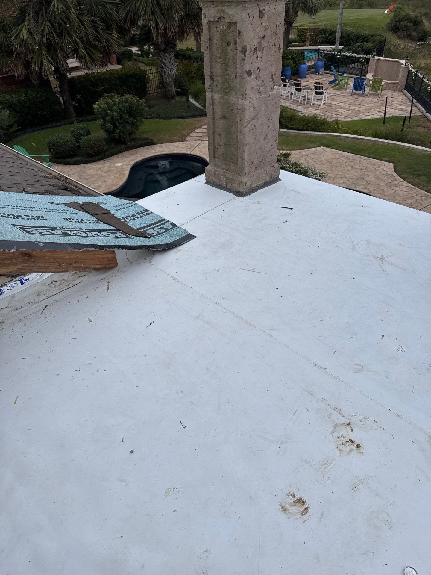 Walk Out Patio Cover by Bayfront Roofing and Construction