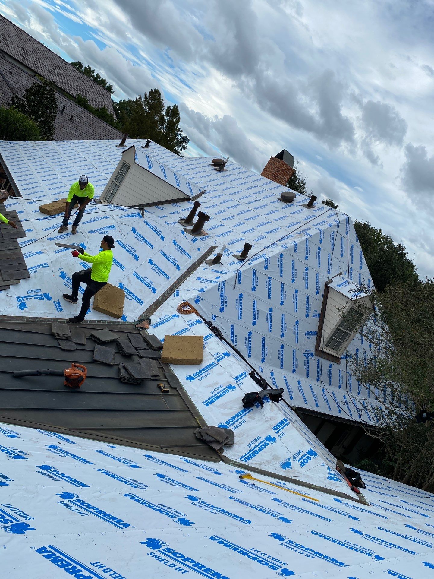 Slate Install on an A Hays Town Home by Ahm Construction LLC