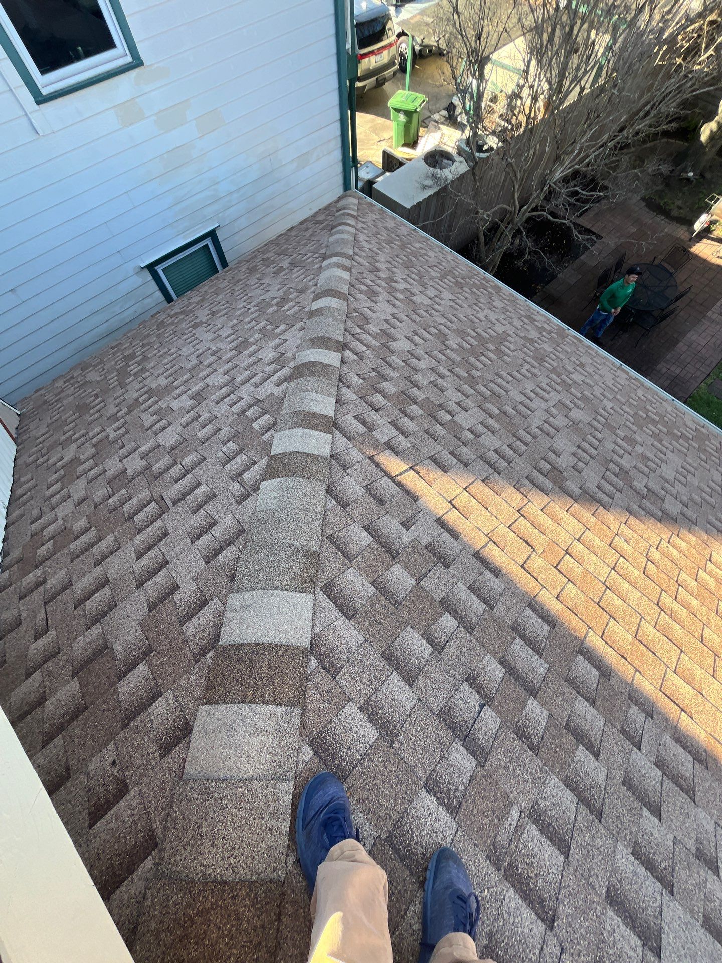Residential Roofing Installation using GAF Timberline HDZ (Shakewood) by WABO Roofing Systems 