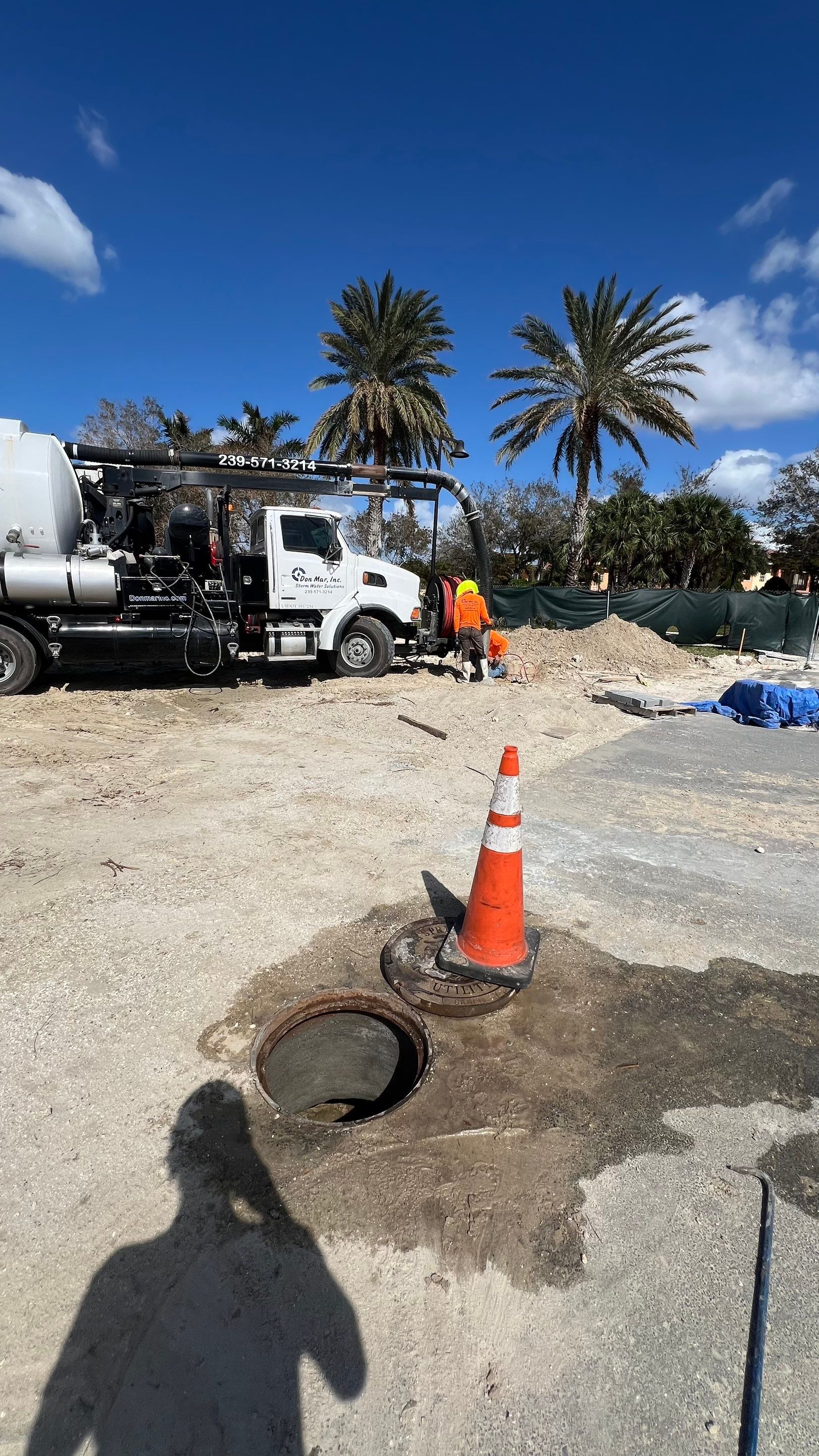 New Commercial Construction Sewer System Cleaning by APS Power & Water
