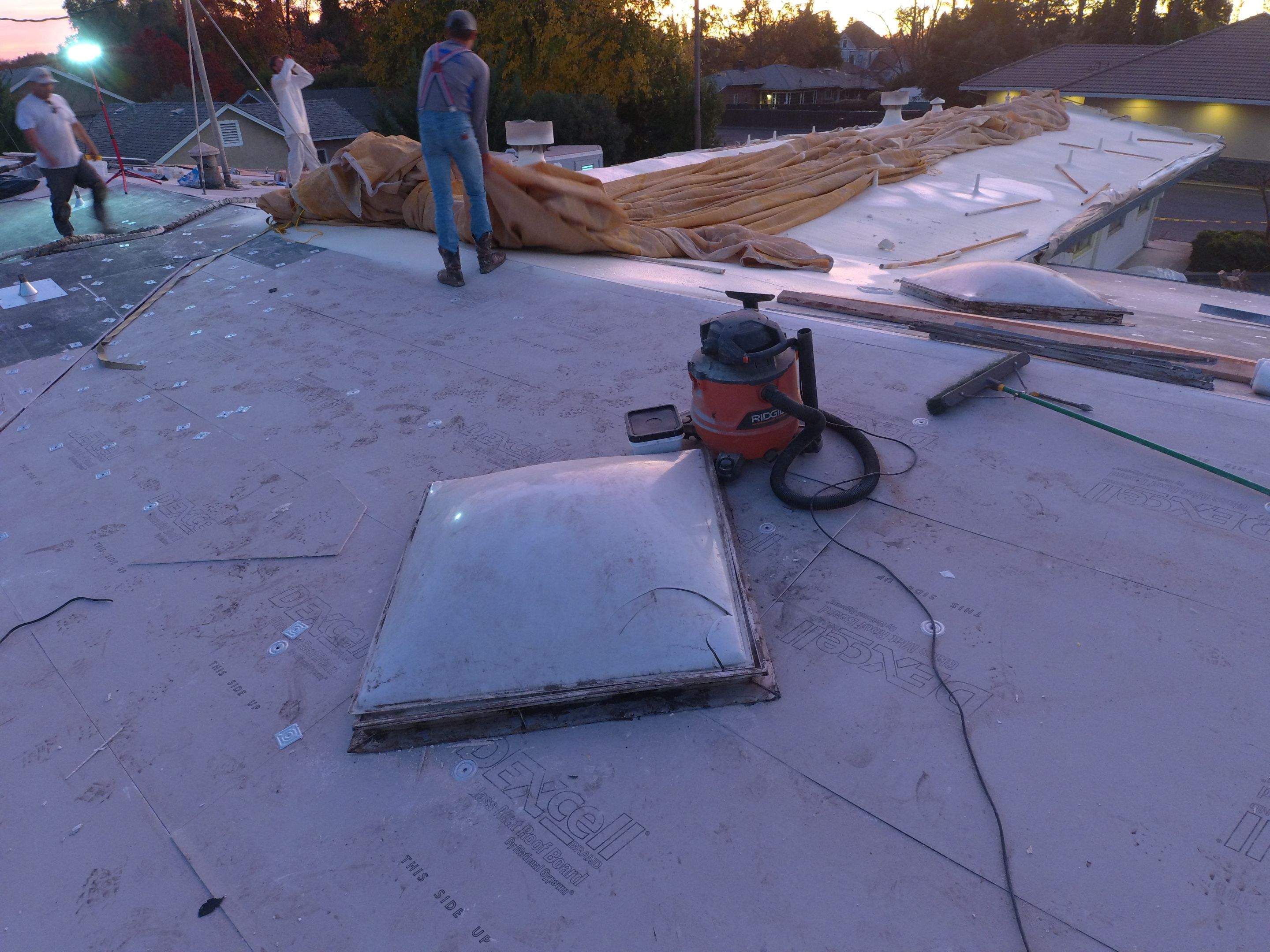 Spray foam and coatings using Conklin Benchmark/PUMA XL coatings and spray foam by Straight Edge Roofing Inc