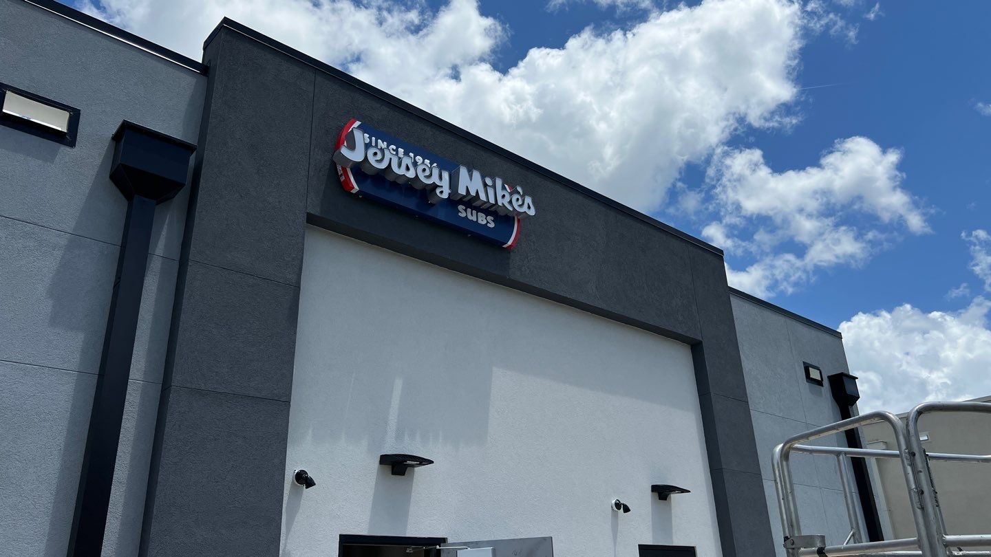 Channel Letters on Backer for Jersey Mikes by SignCrafters