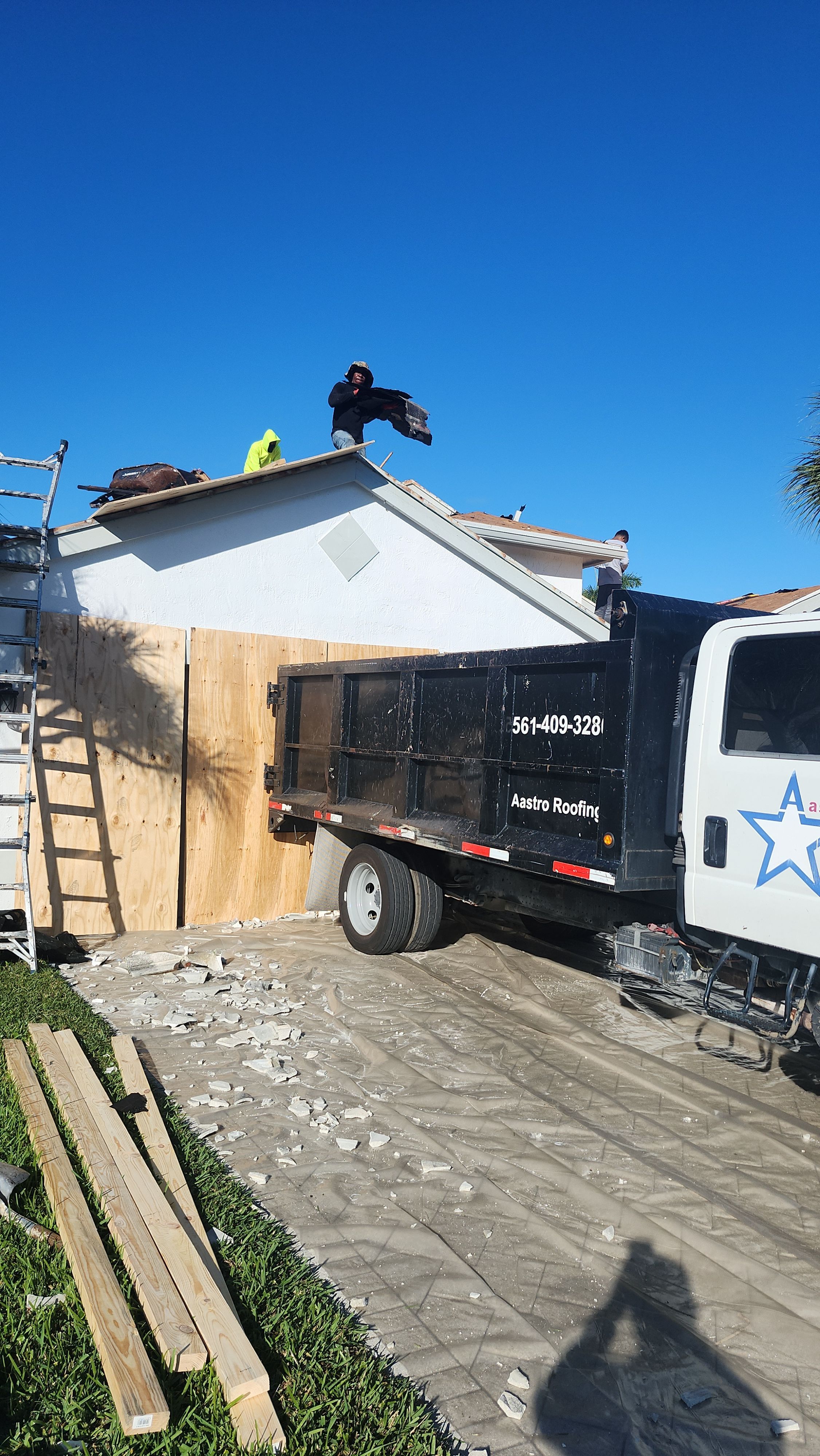 Residential Concrete Tile Roof Replacement and Fascia Repair in Boca Raton by Aastro Roofing