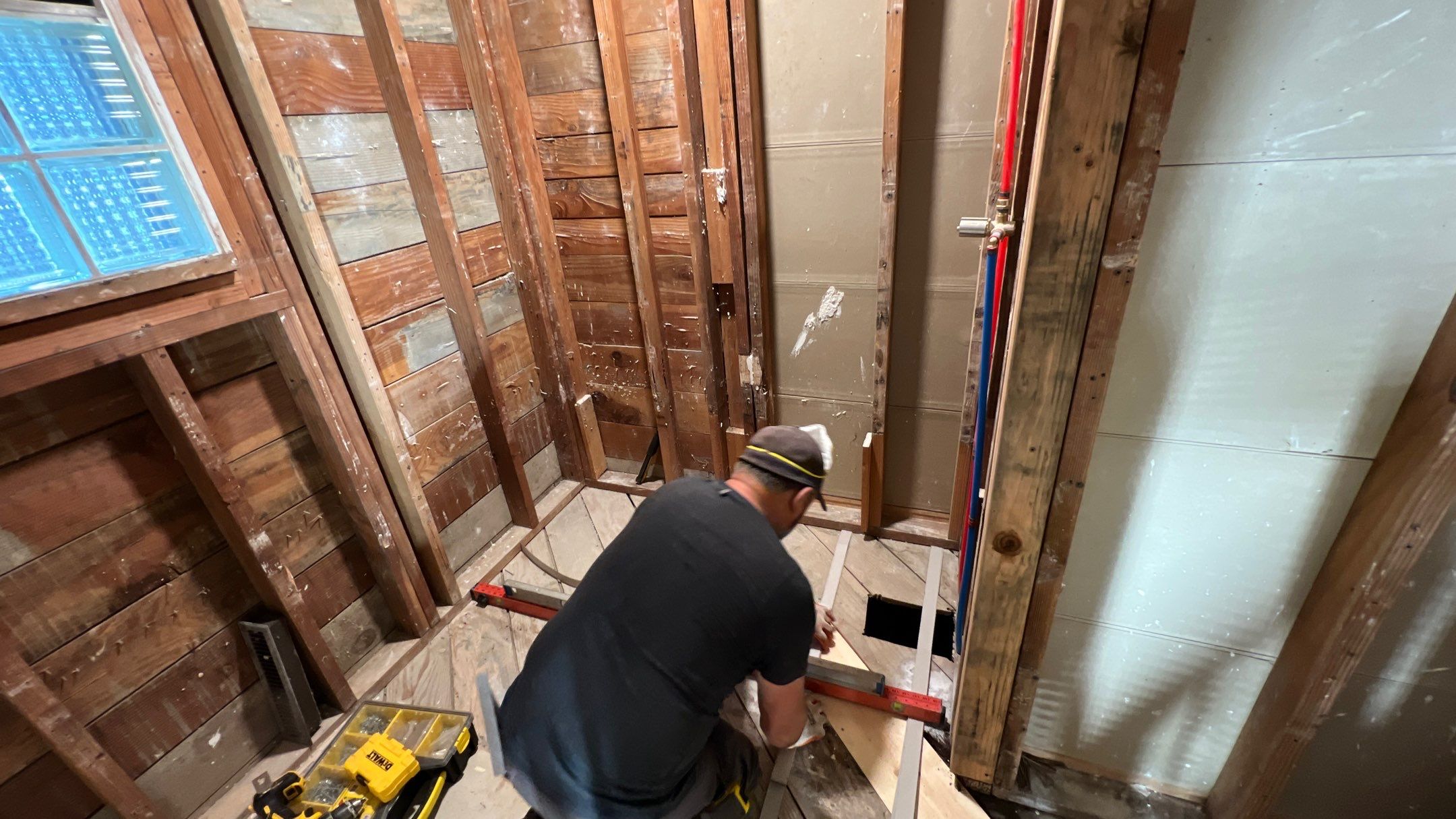 Bathroom Remodel using Shower Kit by Villegas Remodeling, LLC