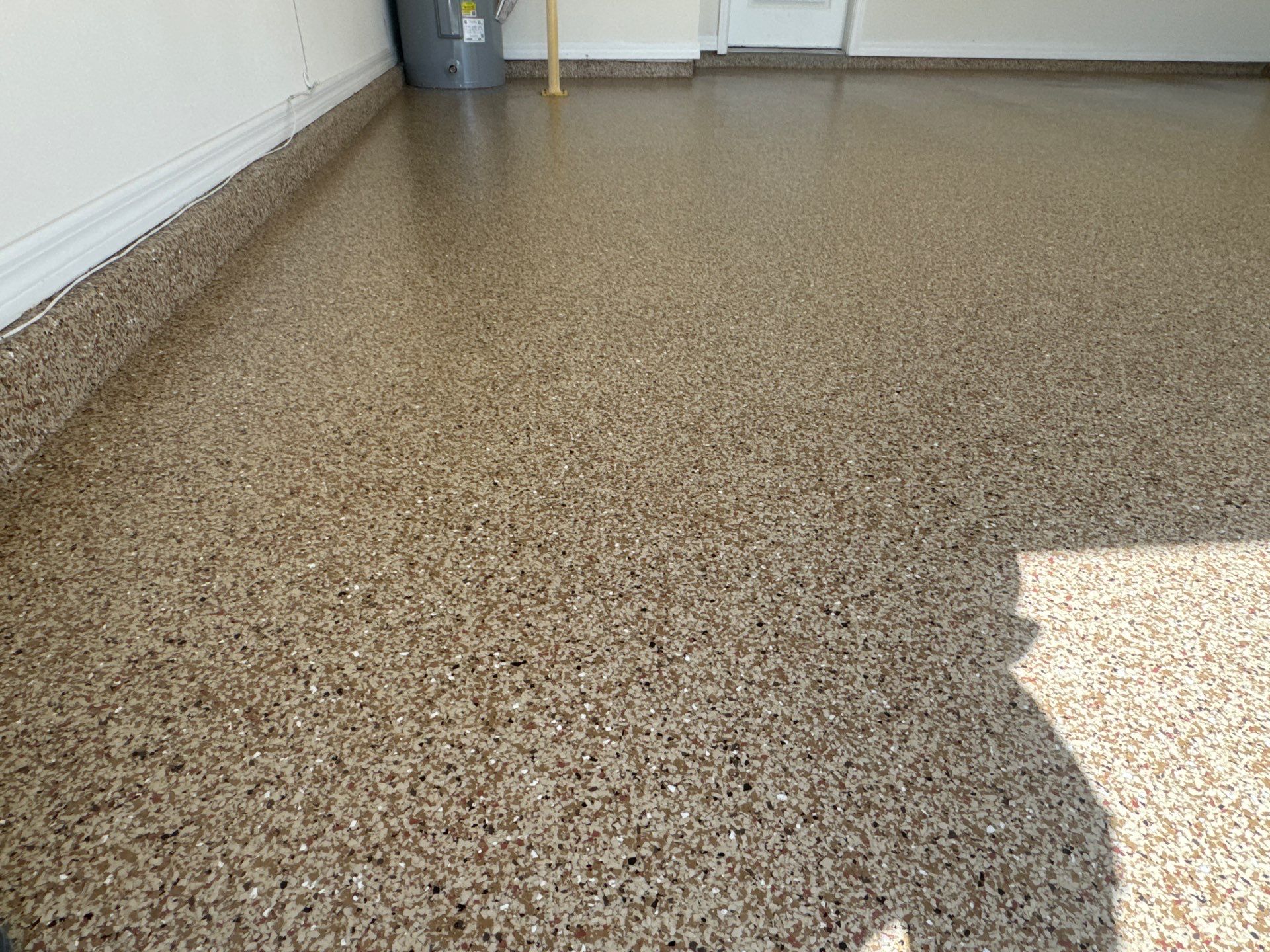 Garage Project in Newberry, FL in Pecan by Cross Creek Concrete Coatings